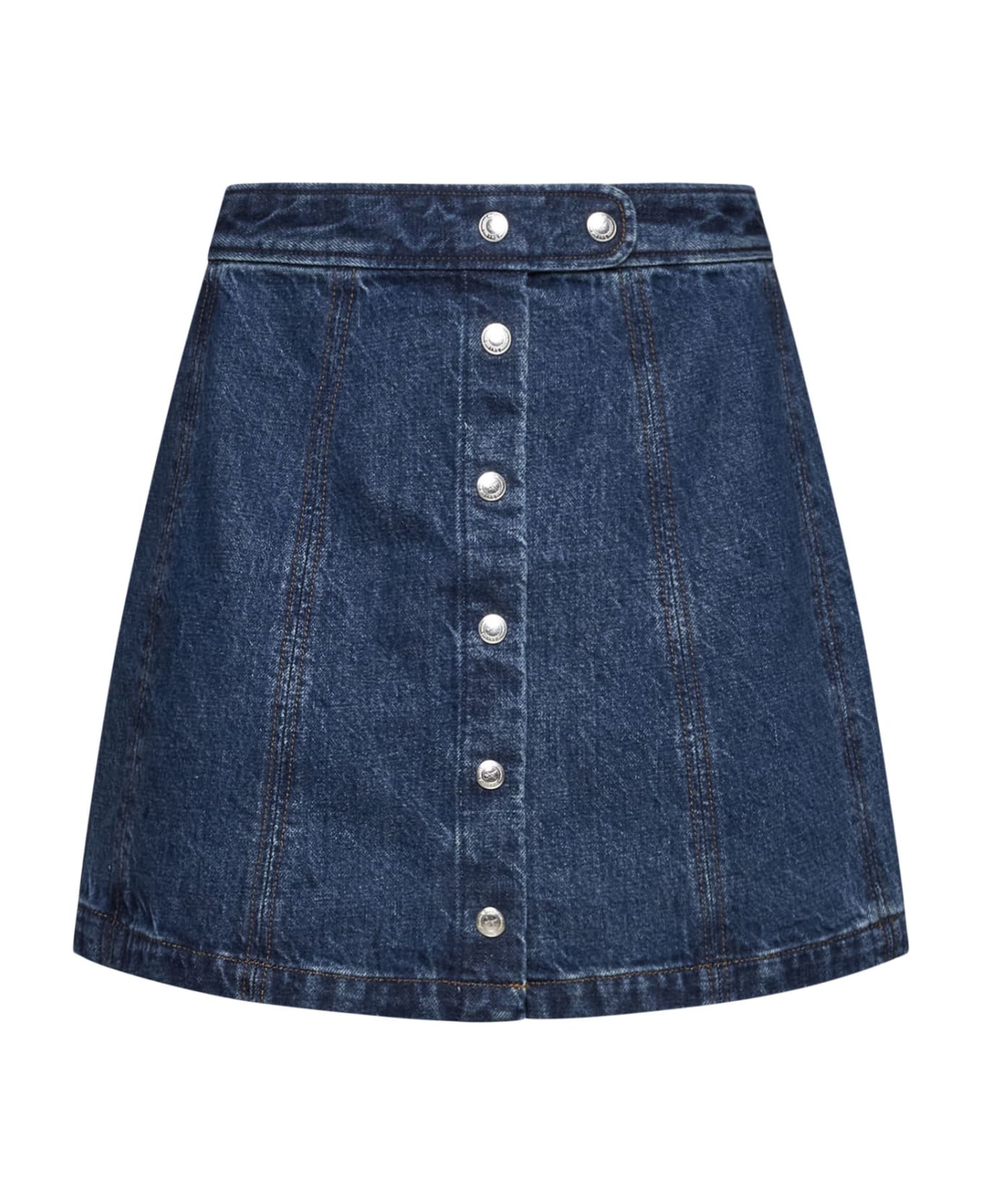 A.P.C. Poppy Denim Miniskirt - Washed indigo
