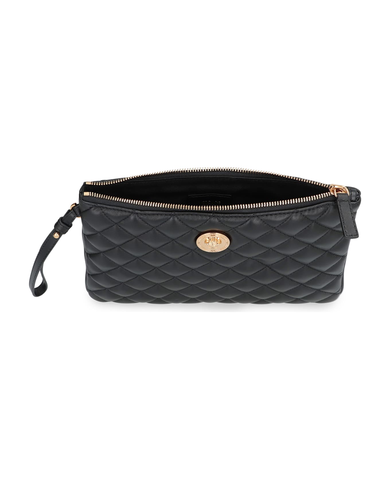 Versace Leather Flat Pouch - black