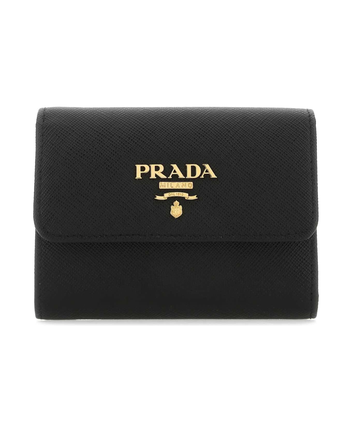 Prada Black Leather Wallet - F0002