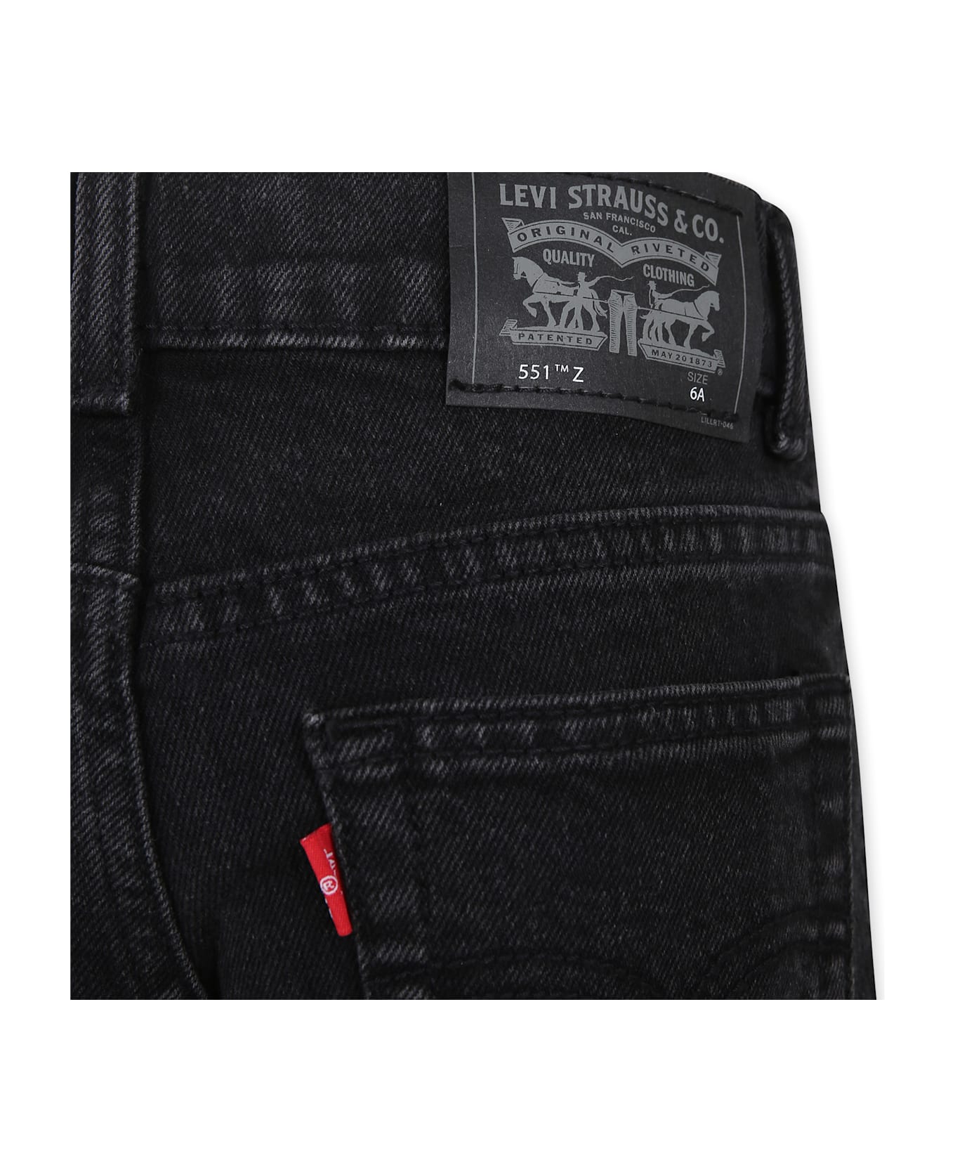 Levi
s Black Jeans For Boy With Logo - Black