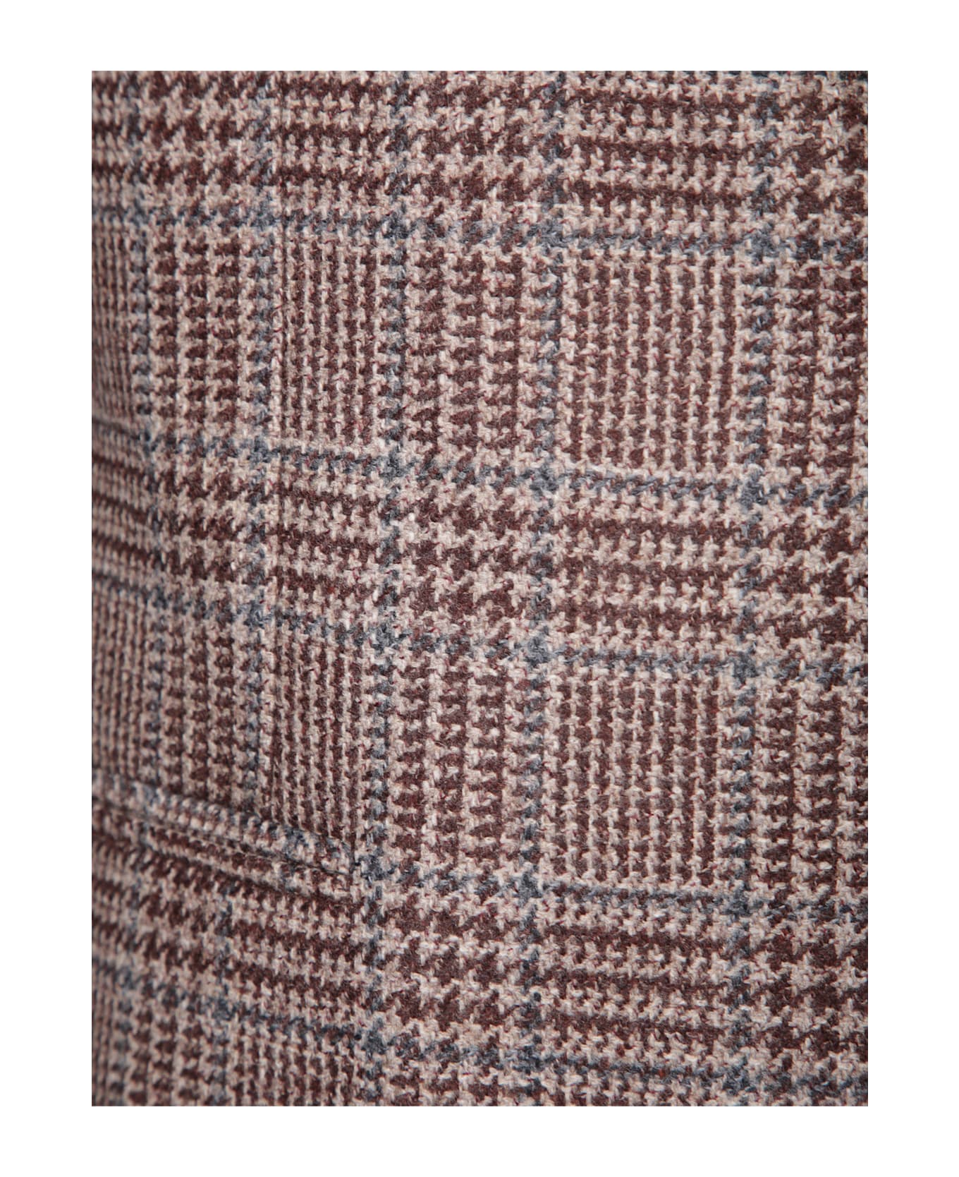 Lardini Tweed Jacket In Beige/bordeaux - Beige