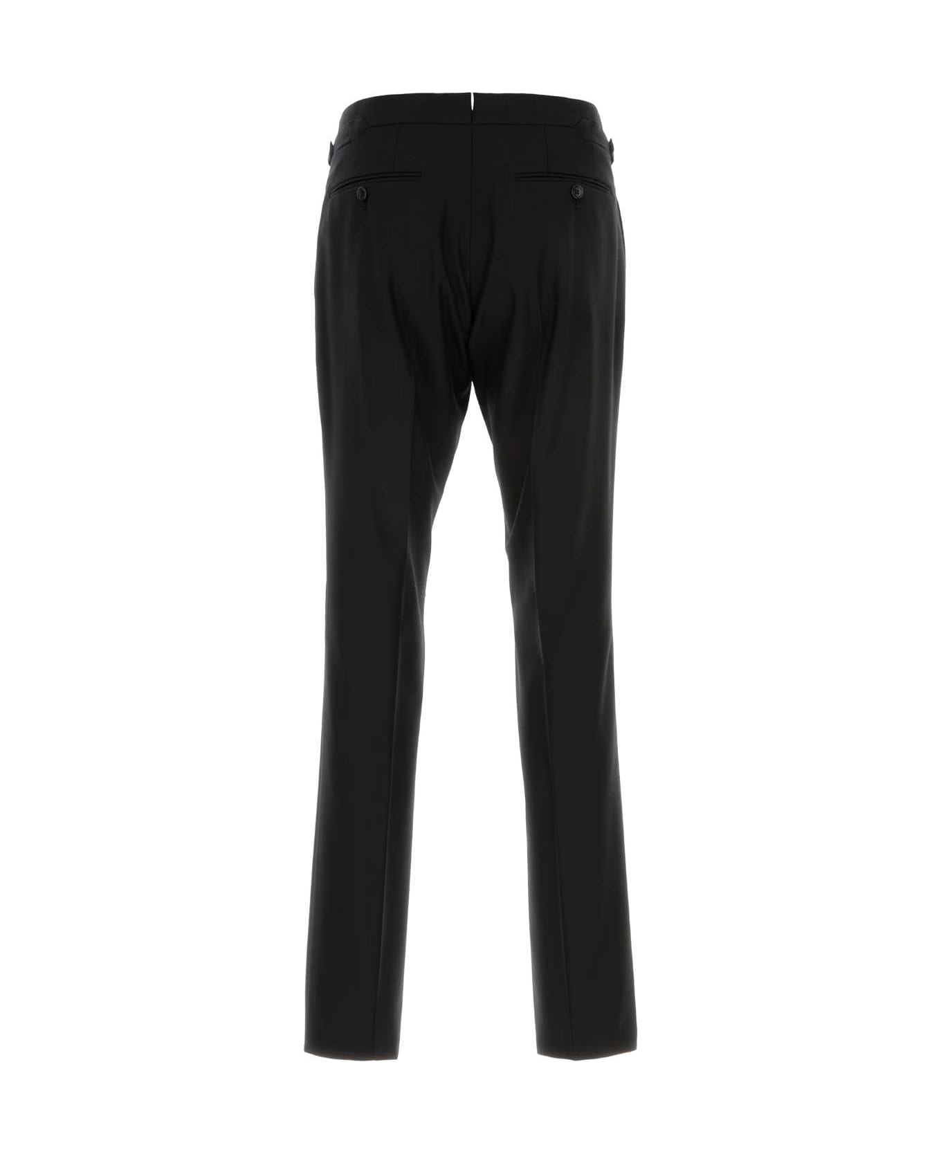 Tom Ford Black Stretch Wool Pant - BLACK