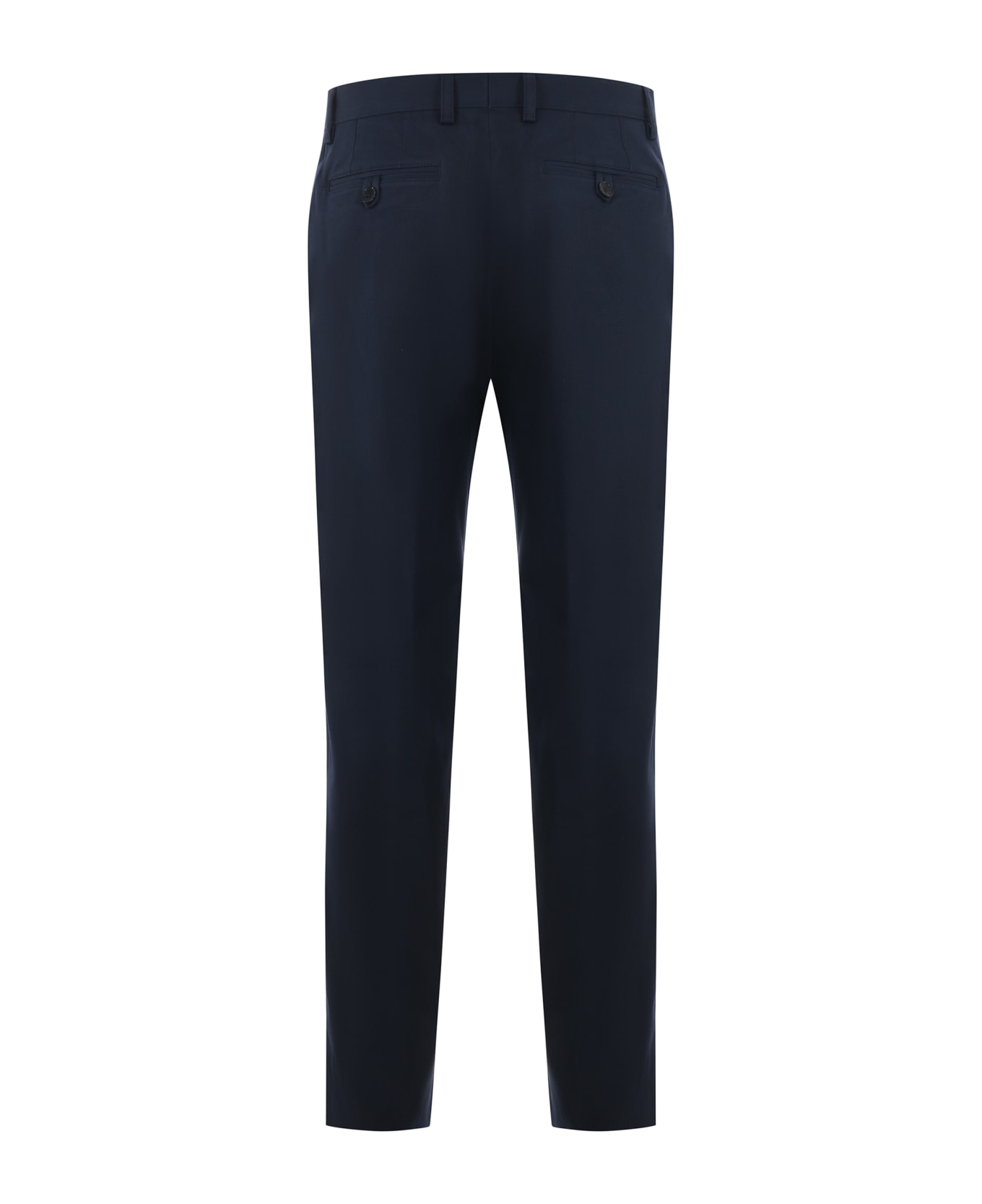 Etro Trousers In Cotton Stretch - Blu scuro