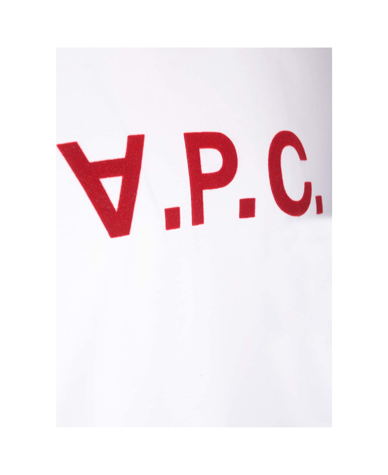 A.P.C. White/red 'vpc' T-shirt