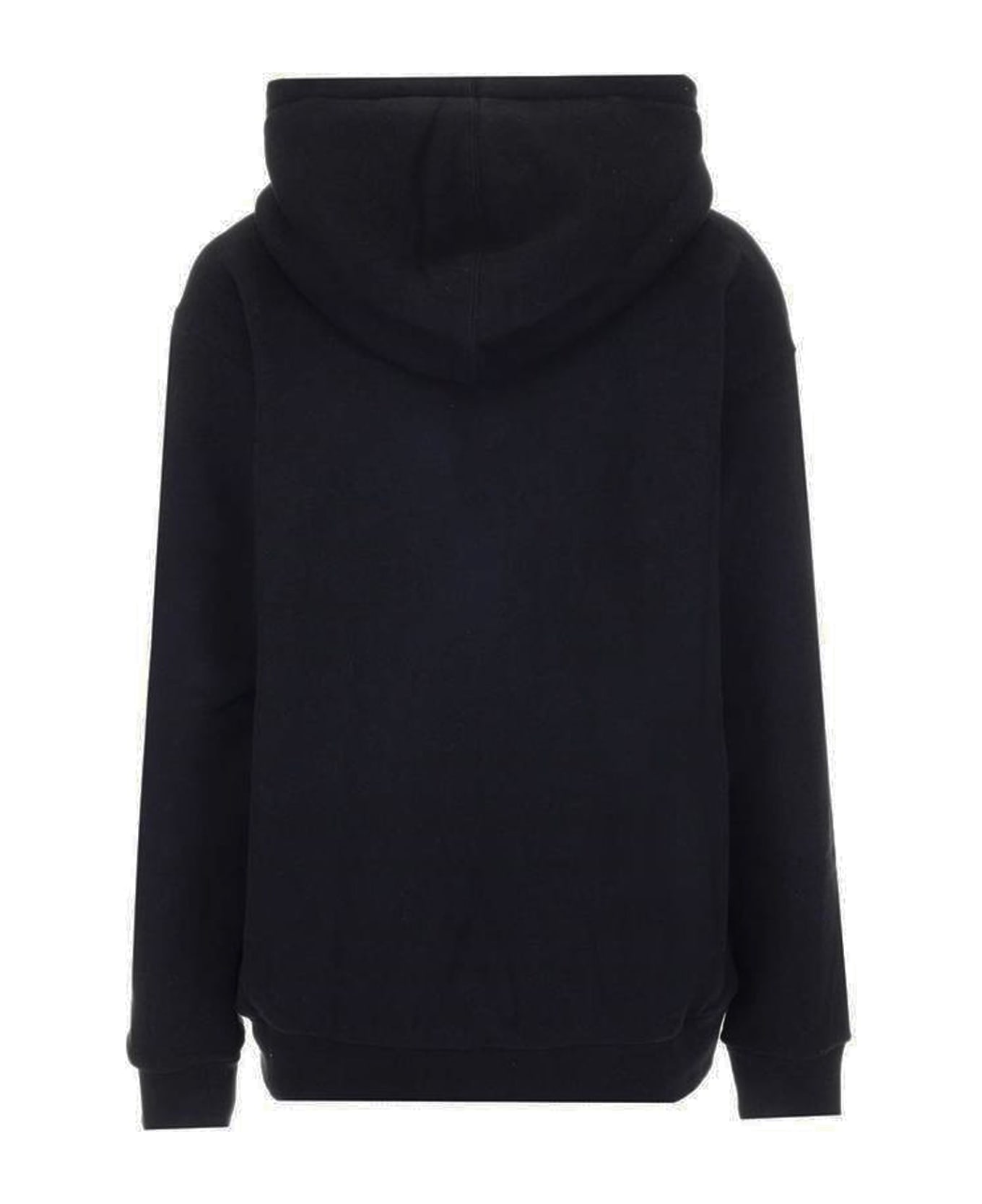 Maison Margiela Logo Hooded Sweatshirt - Black