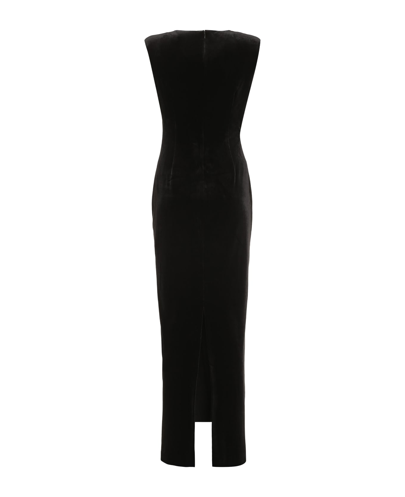 self-portrait Velvet Dress - Black