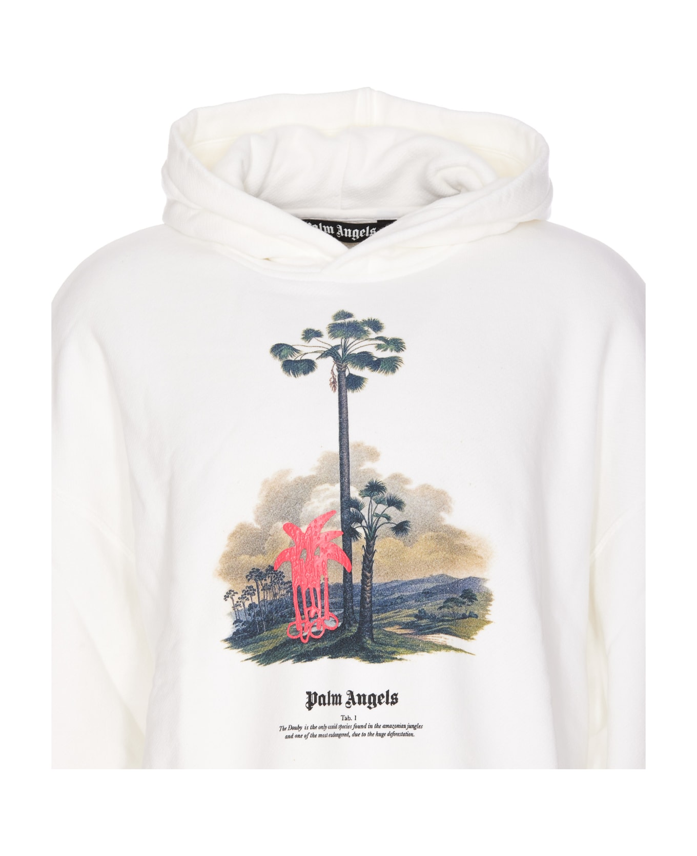 Palm Angels Douby Lost In Amazonia Hoodie - White
