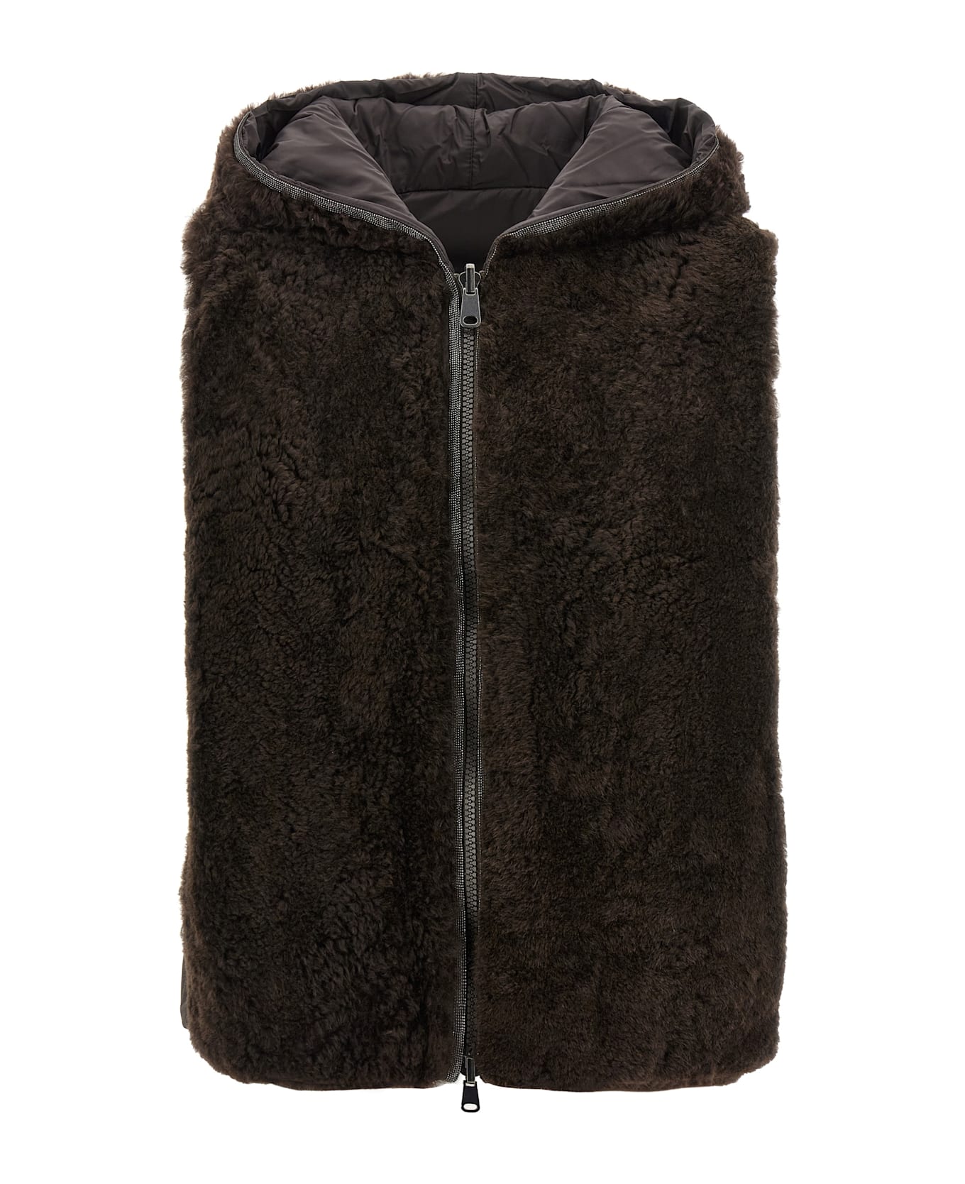 Brunello Cucinelli Monile Reversible Vest - Brown