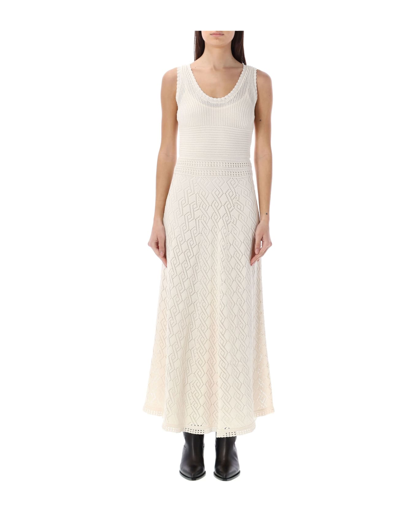 Golden Goose Crochet Long Dress - ECRU ワンピース＆ドレス