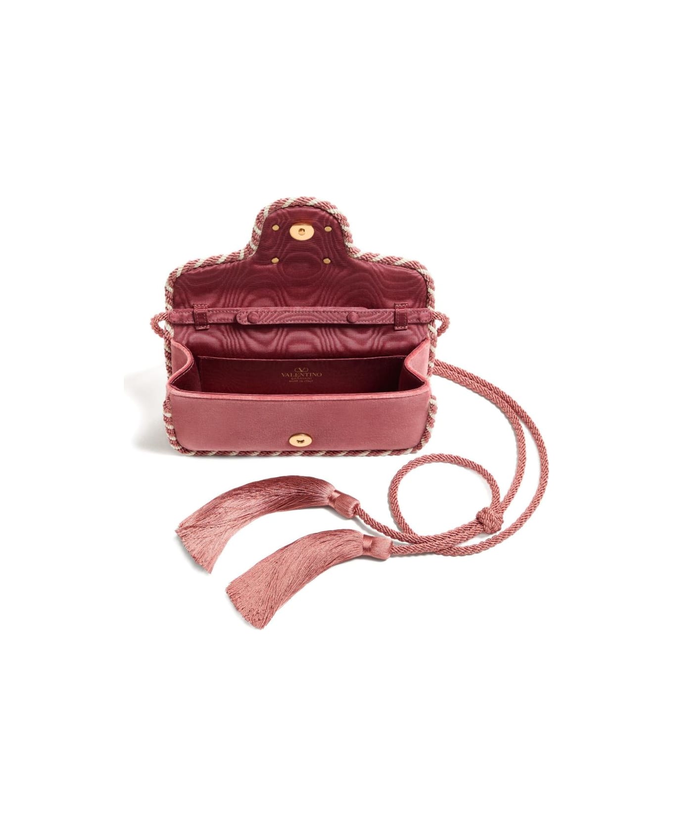 Valentino Garavani Loco' Velvet Clutch - Pink