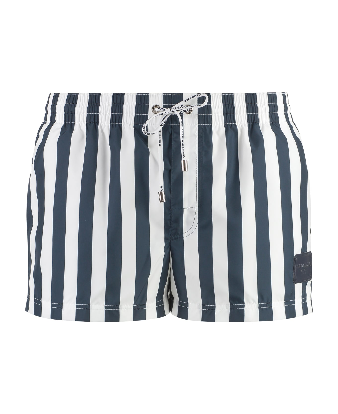 Dolce & Gabbana Striped Swim Shorts - blue