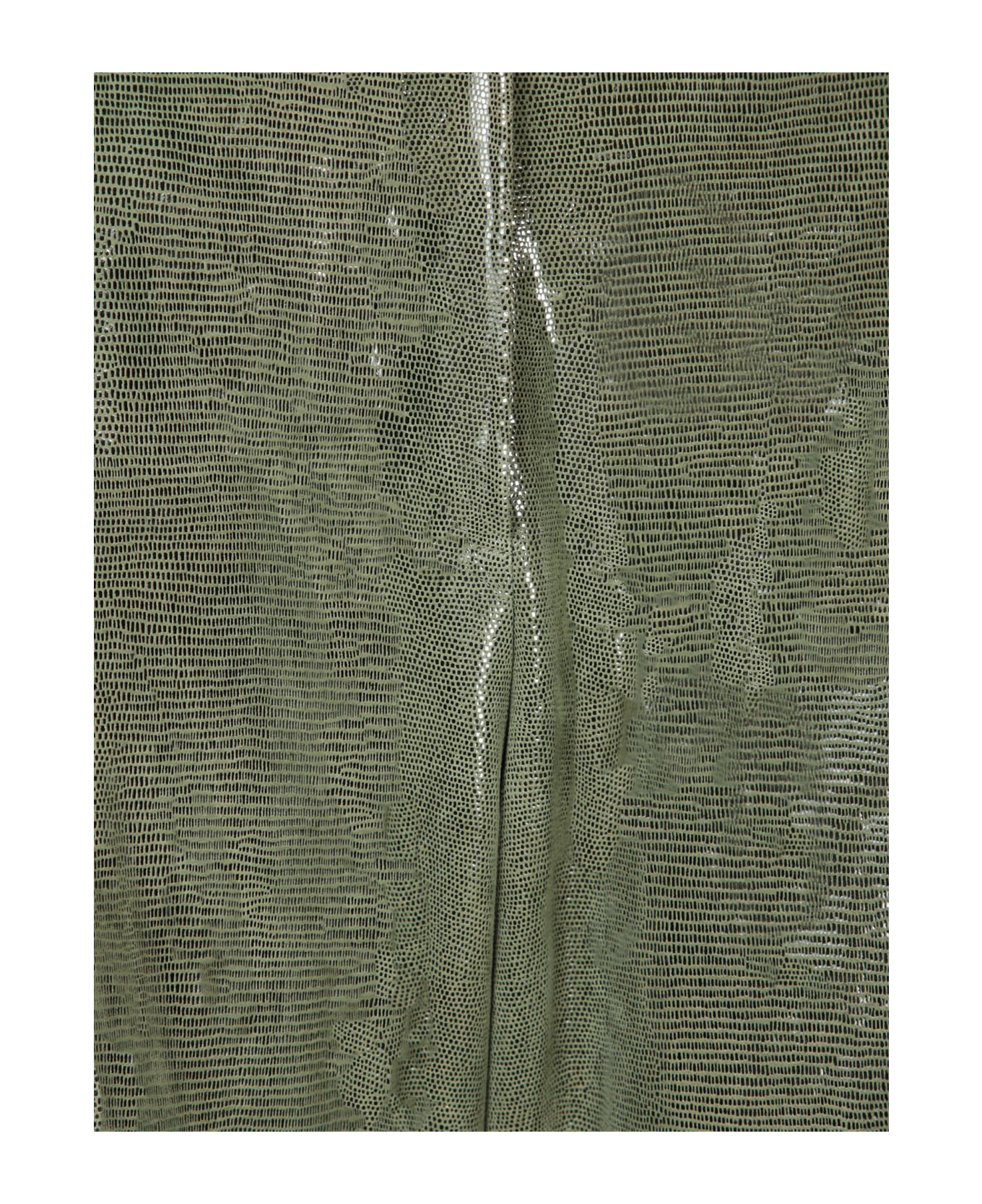 Forte_Forte Lizard Printed Suede Cargo Trousers - GREEN ボトムス