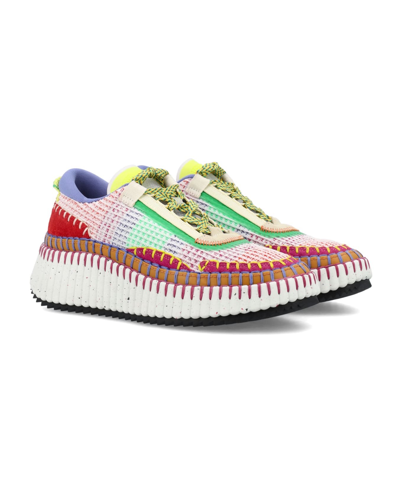 Chloé Nama Woman Sneakers - RED MULTICOLOR