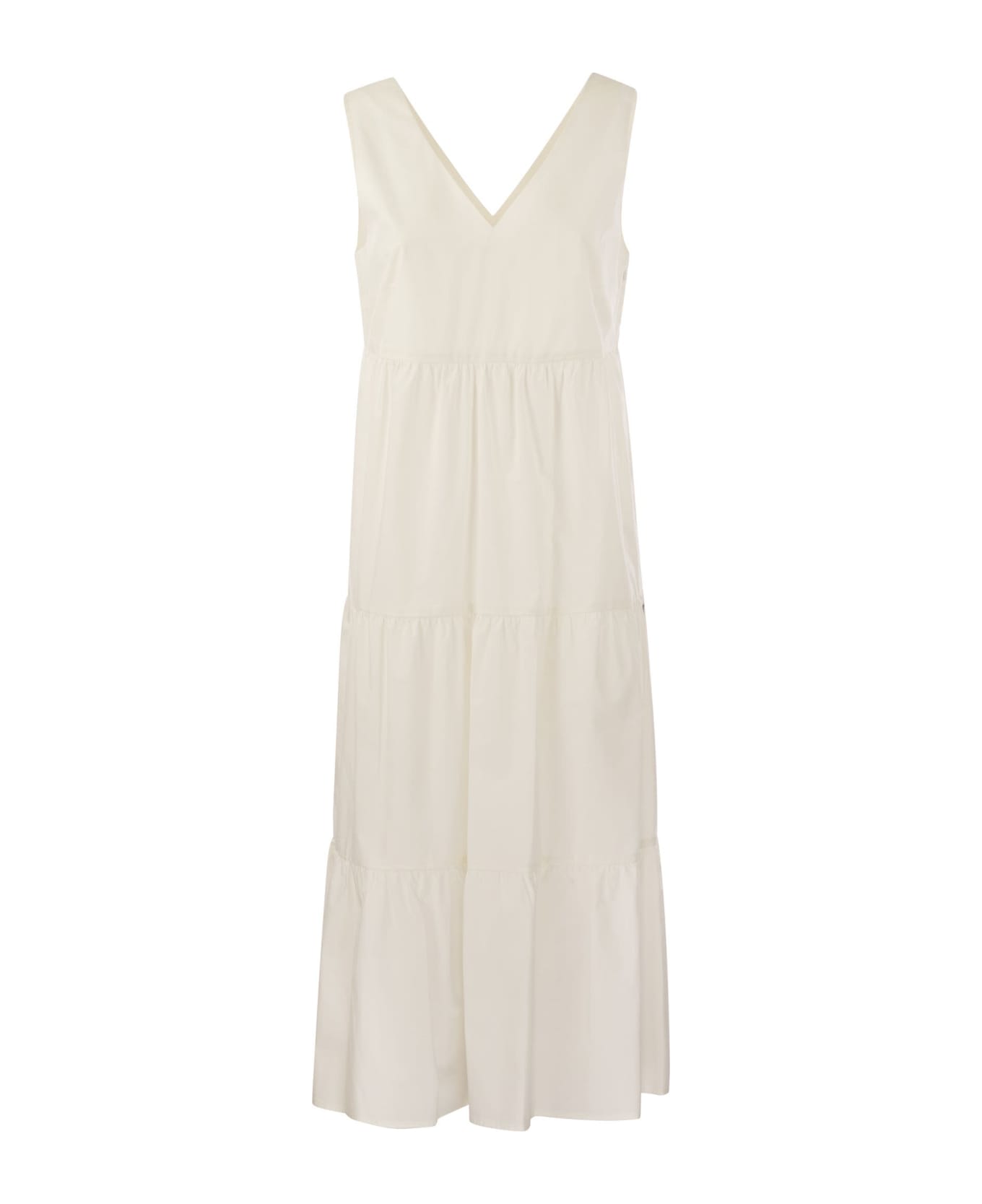 Woolrich Poplin Maxi Dress - White ワンピース＆ドレス
