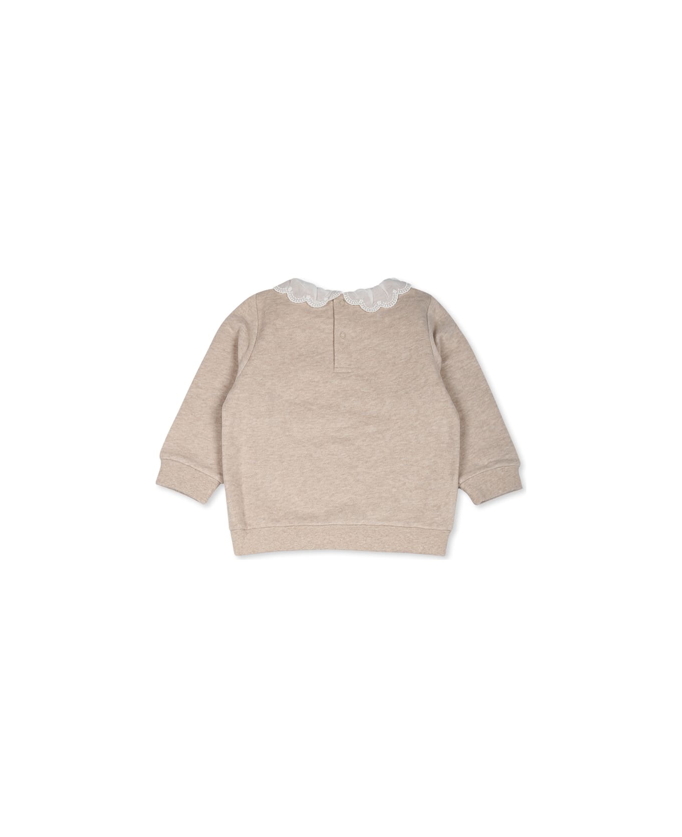 Chloé Beige Sweat-shirt For Baby Girl With Logo - Beige