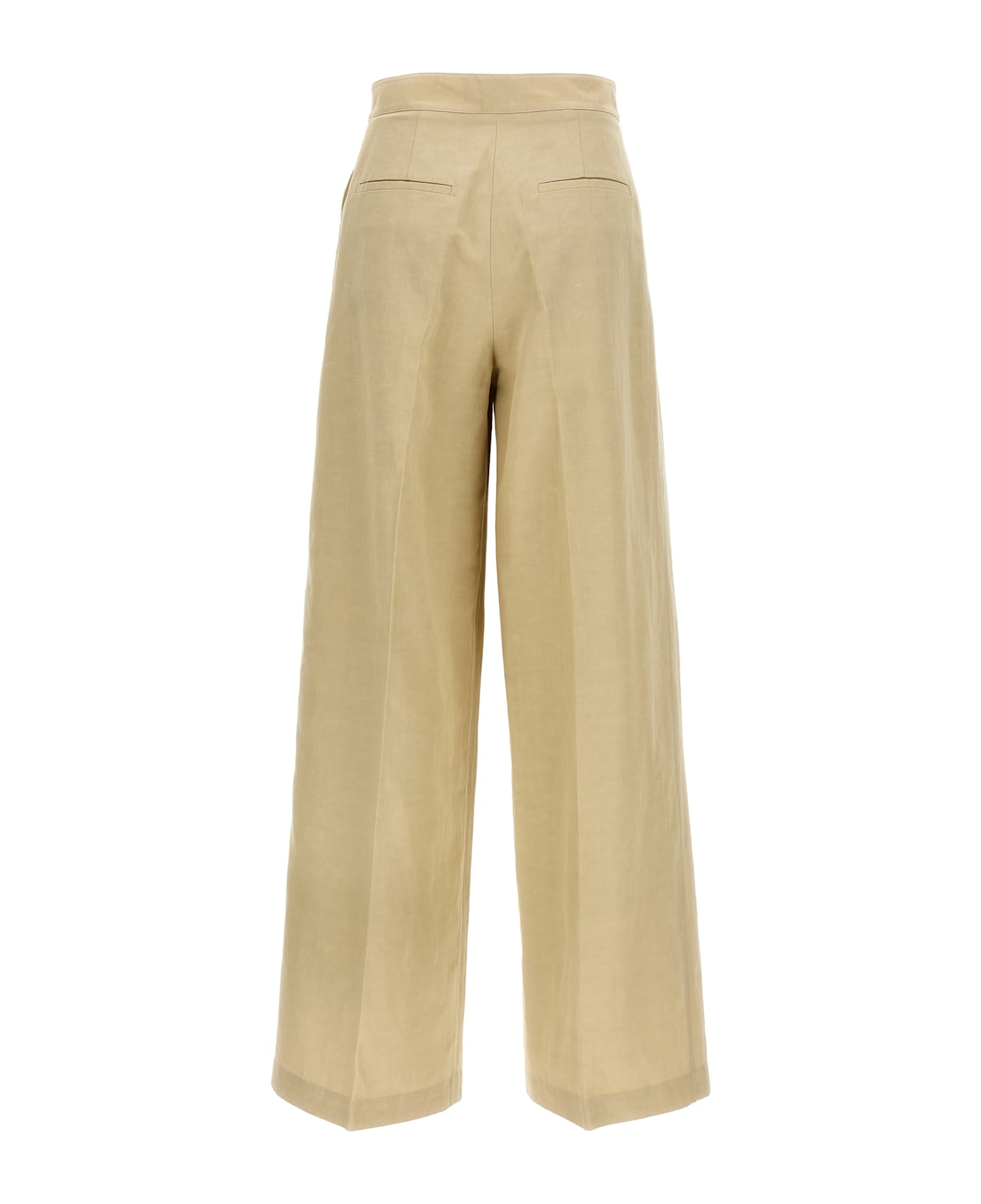 Yves Salomon Linen Trousers - Beige
