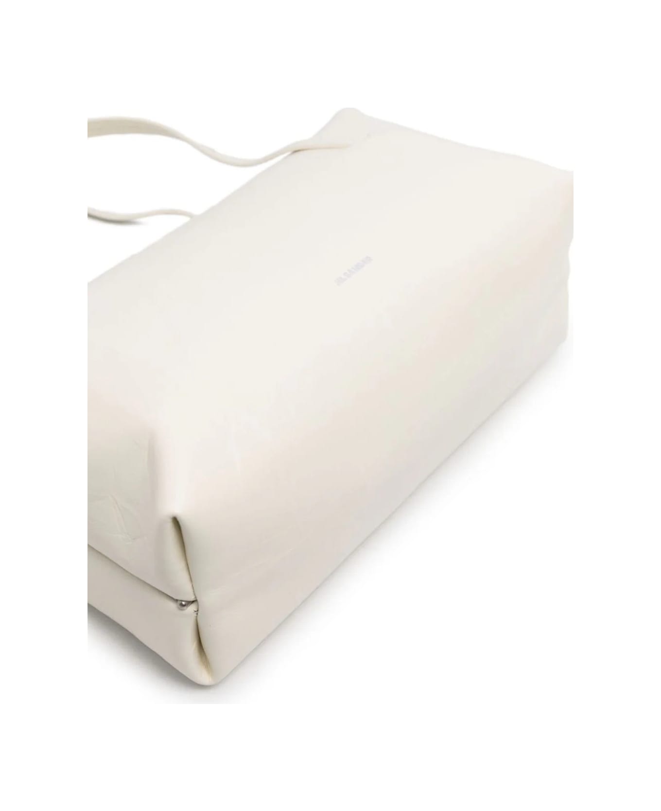Jil Sander Goji Pillow Bag In White Leather - White
