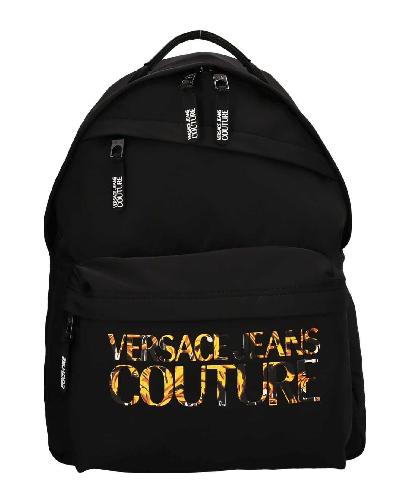 Versace Jeans Couture Logo Print Backpack - BLACK
