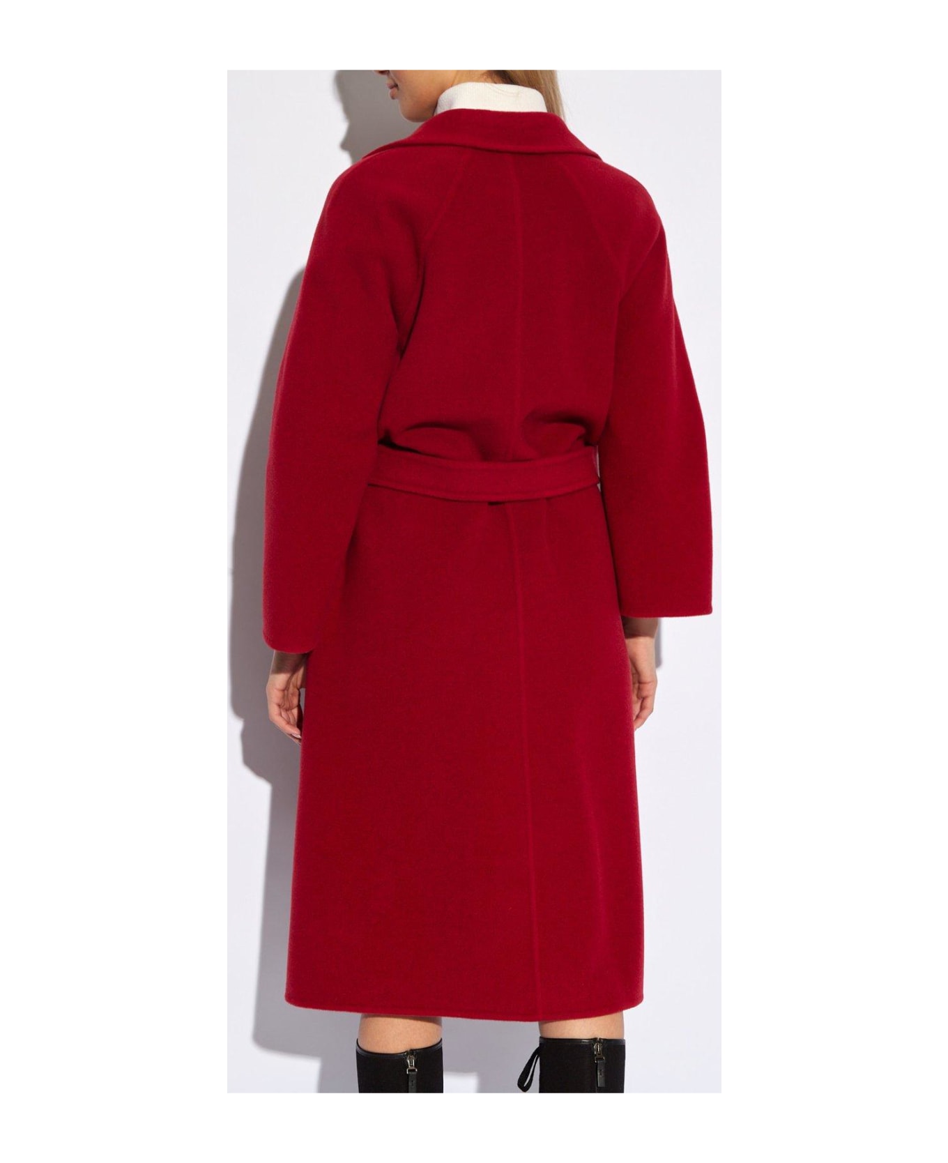 Max Mara Ludmilla Belted Coat - RED コート