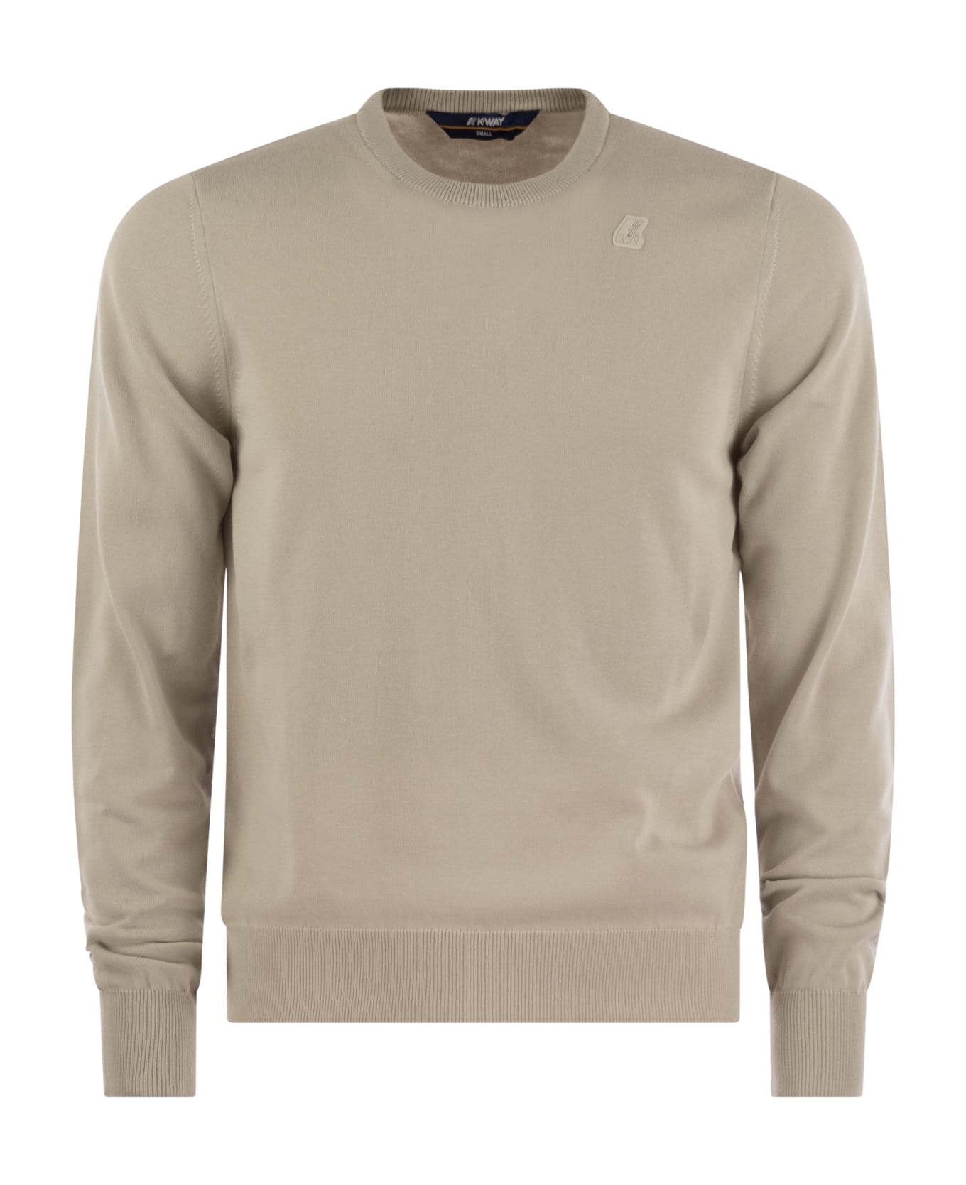 K-Way Sebastien - Crewneck Cotton Sweatshirt - Beige