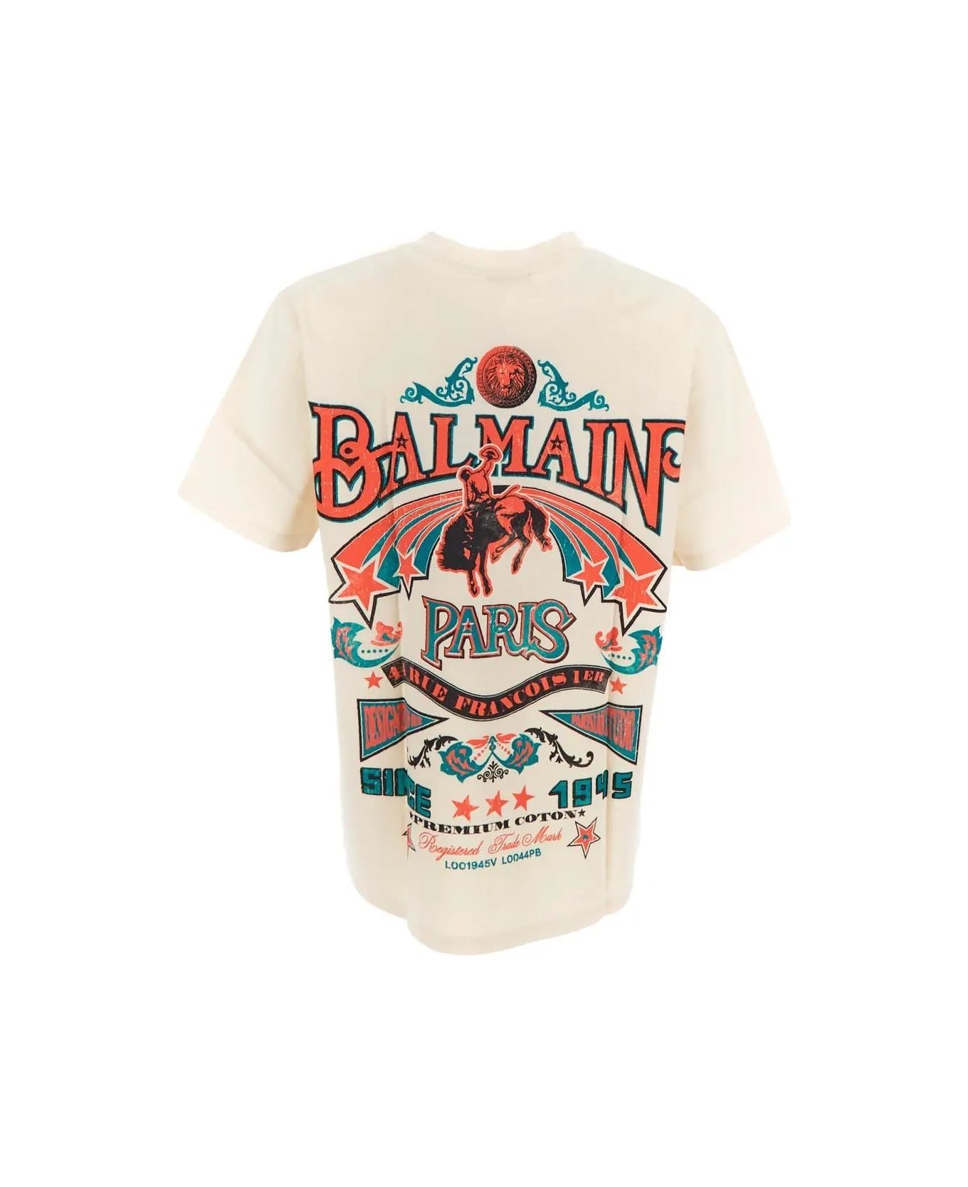 Balmain Iconic Western T-shirt - Beige