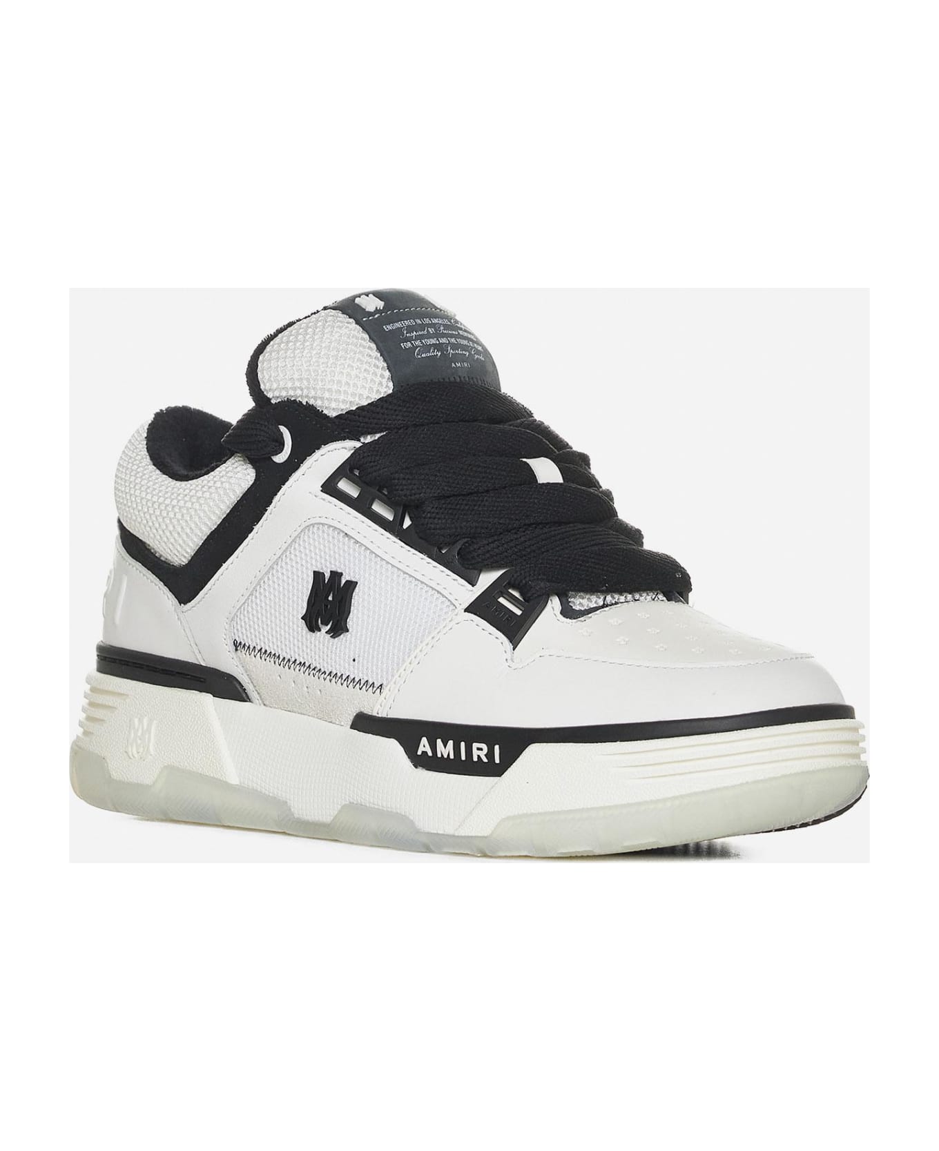 AMIRI Ma-1 Leather And Mesh Sneakers - WHITE