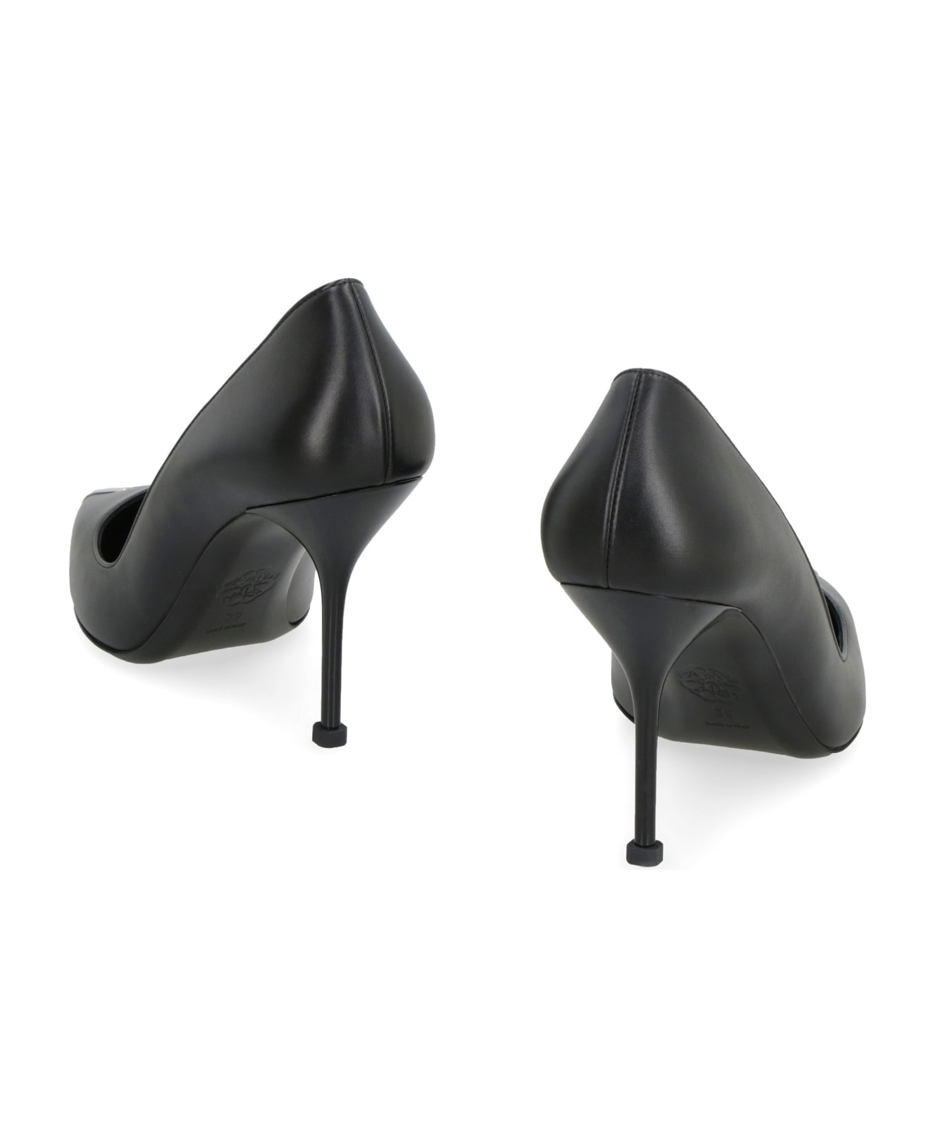 Alexander McQueen Punk Leather Pumps - Black