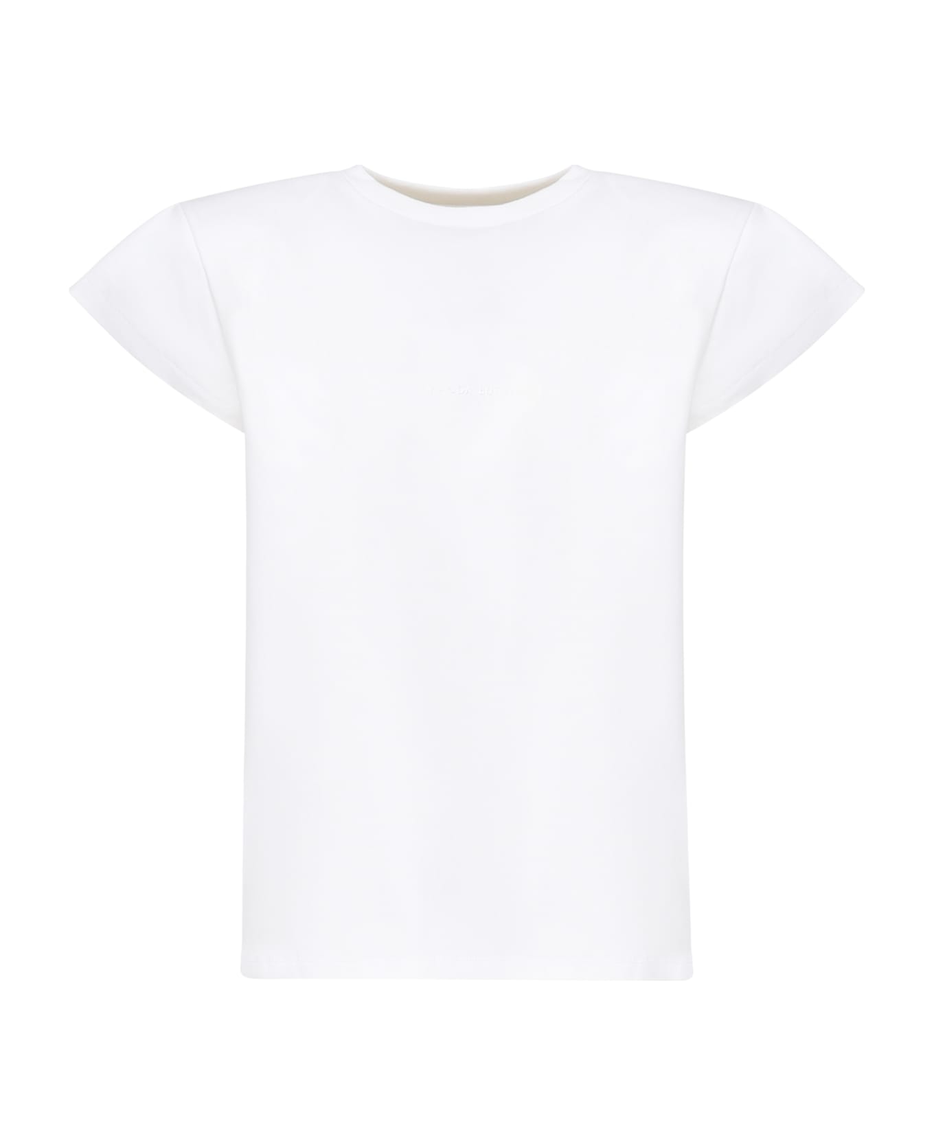 Magda Butrym T-shirt With Padded Shoulders - White