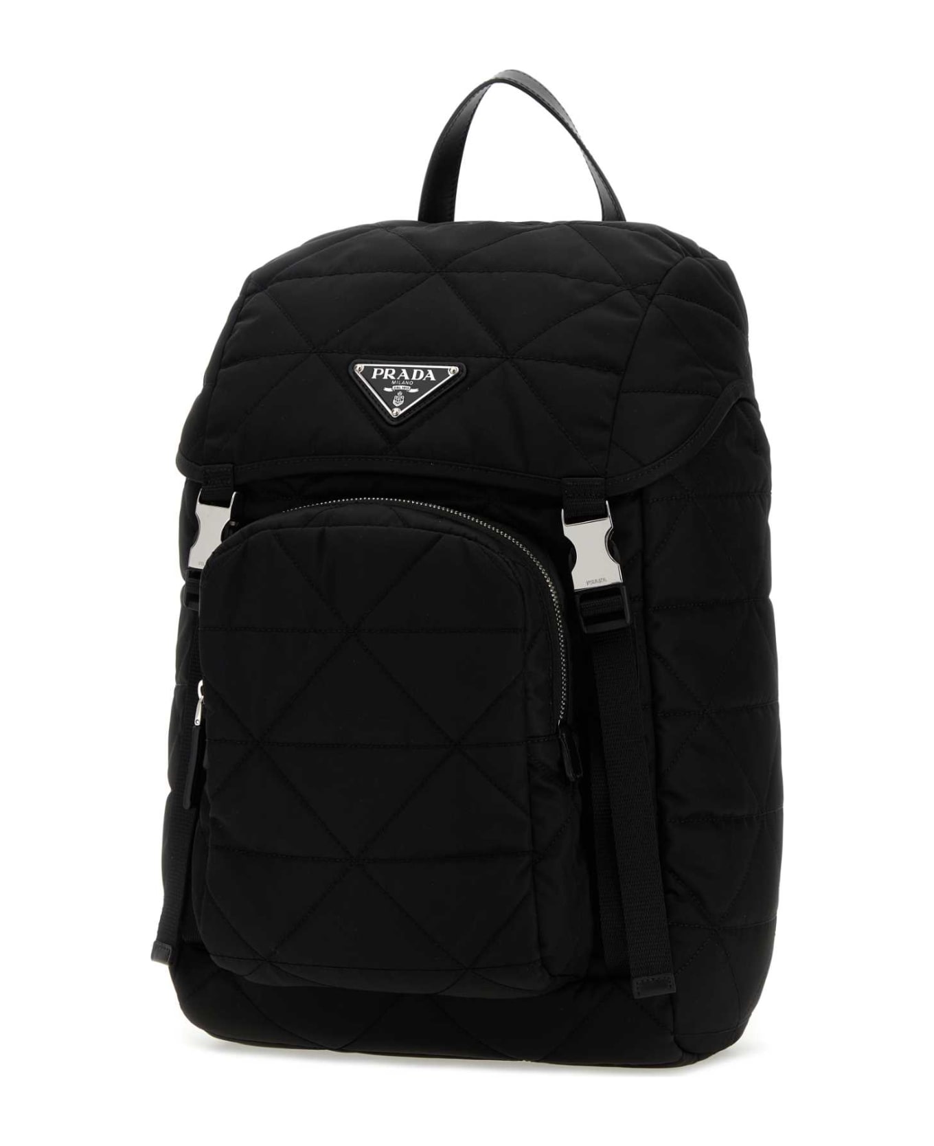 Prada Black Fabric Backpack - NERO