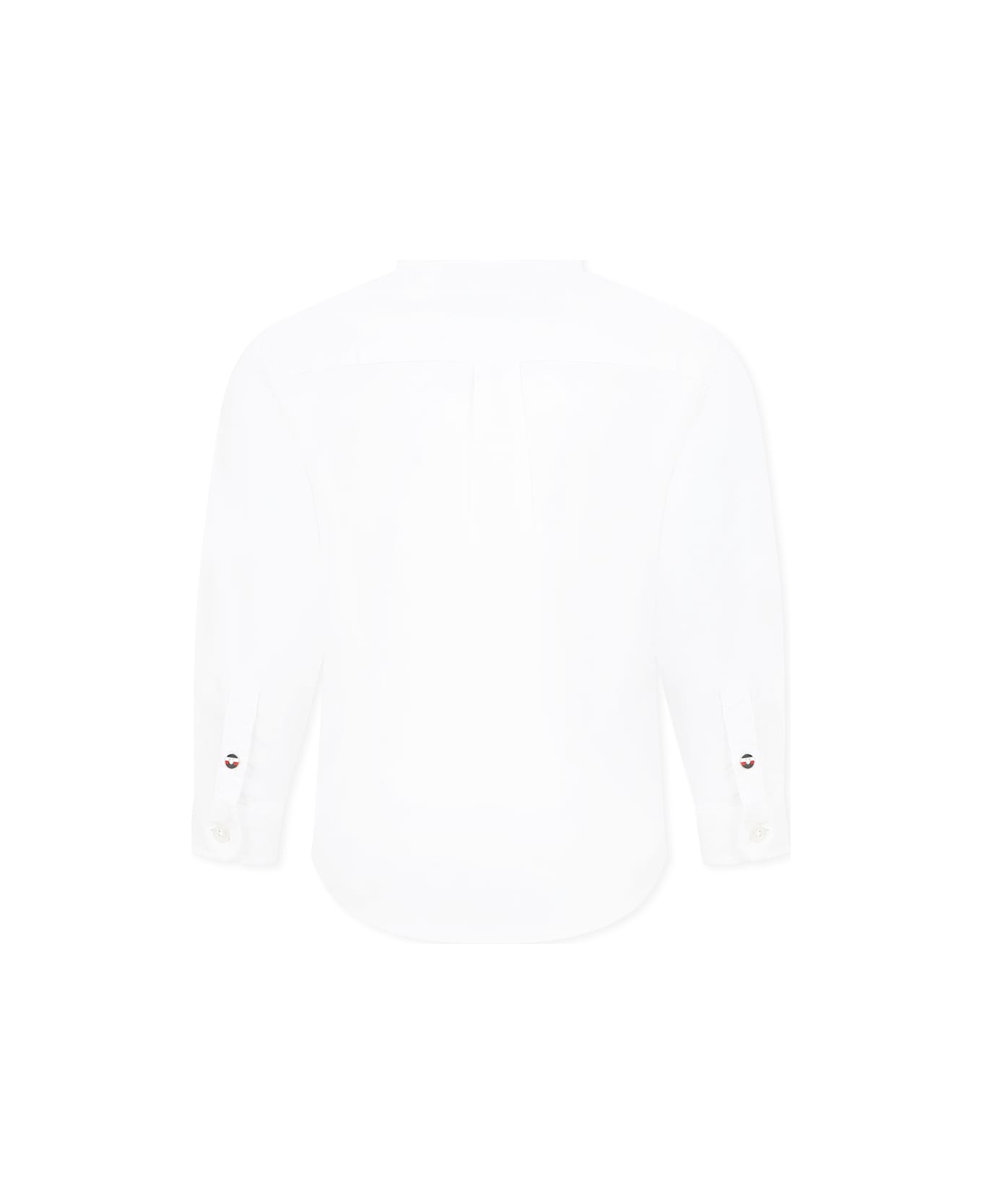 Tommy Hilfiger White Shirt For Boy With Flag - White