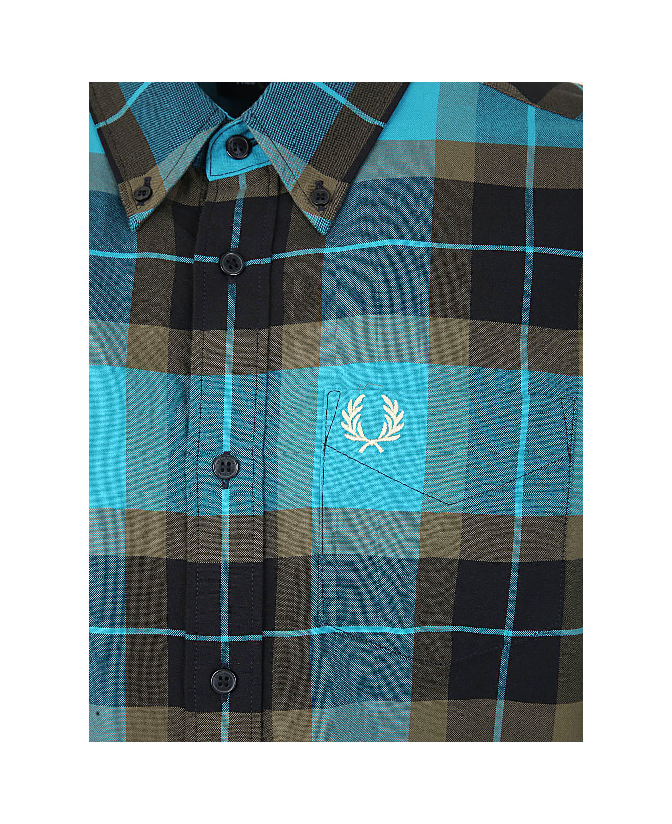 Fred Perry Fp Tartan Shirt - Cyber Blue