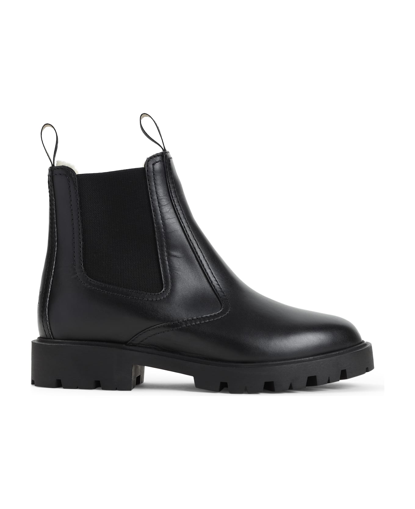 Celine Shearling 35 Chelsea Boots - No Black