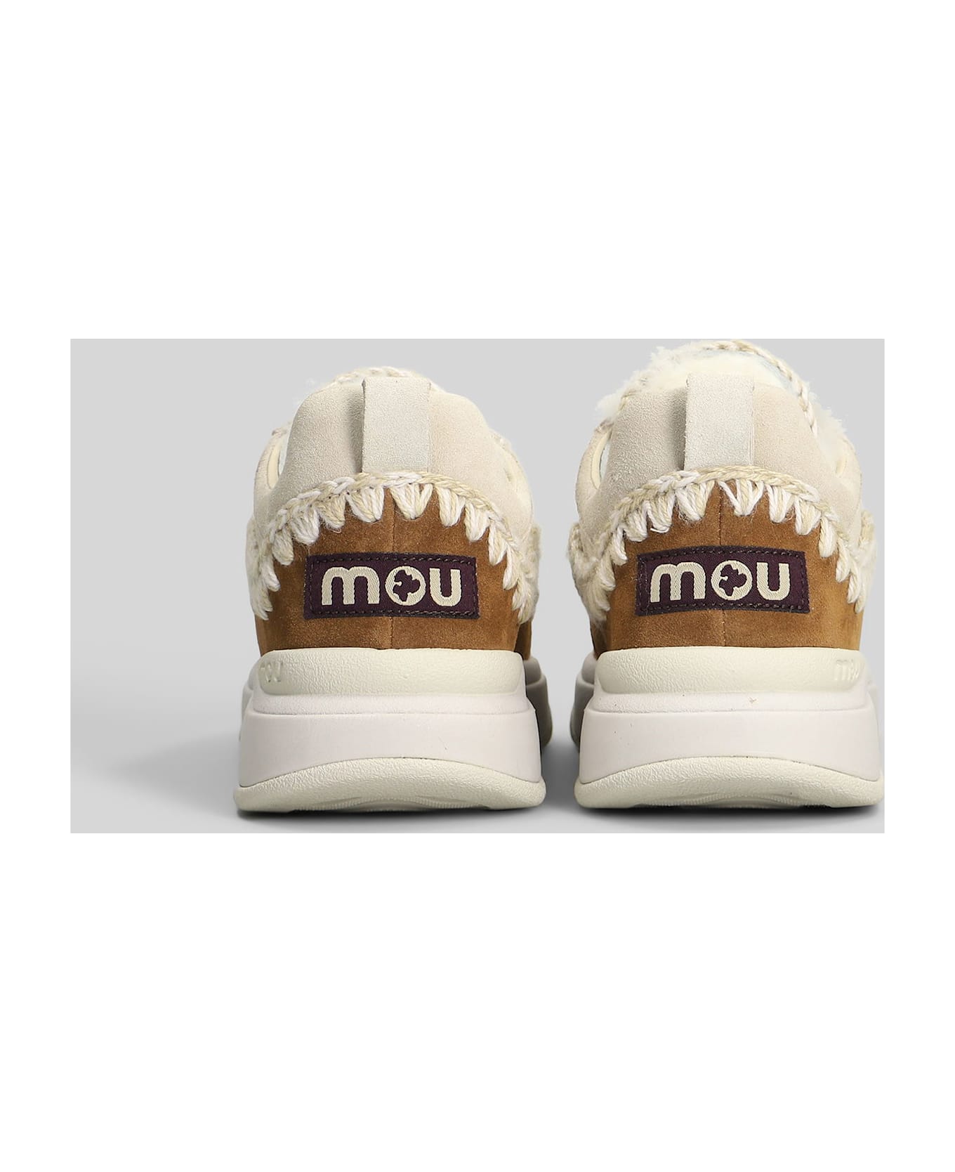 Mou Eskimo Jogger Sneakers In Grey Suede - grey