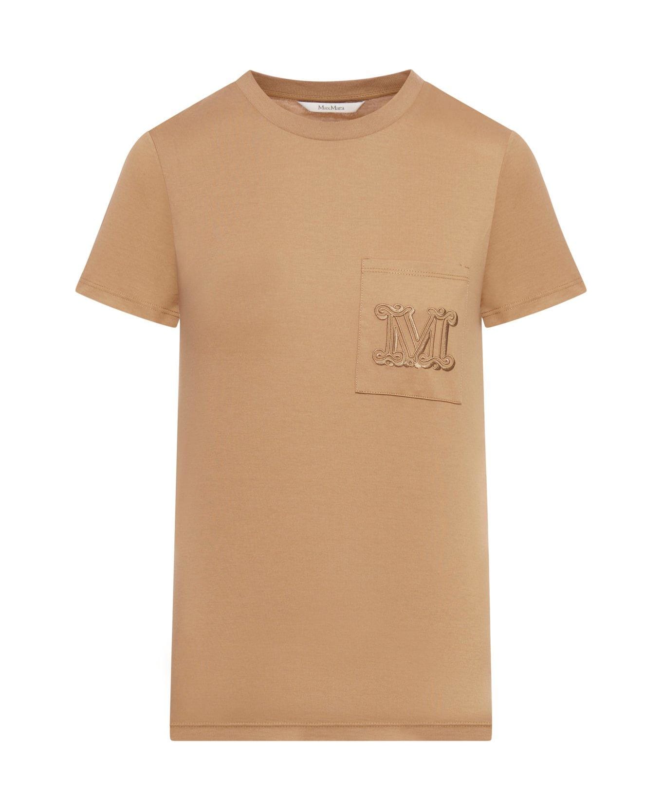 Max Mara Crewneck Short-sleeved T-shirt - BEIGE Tシャツ