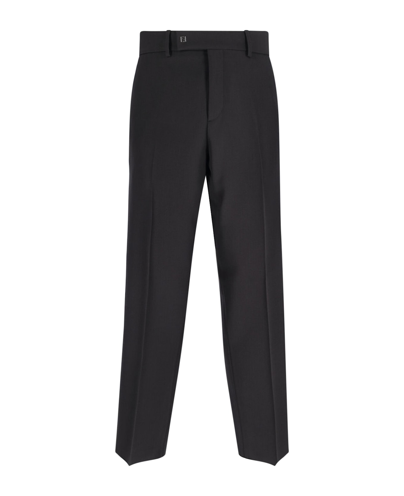 Fendi Wool Blend Pants - BROWN