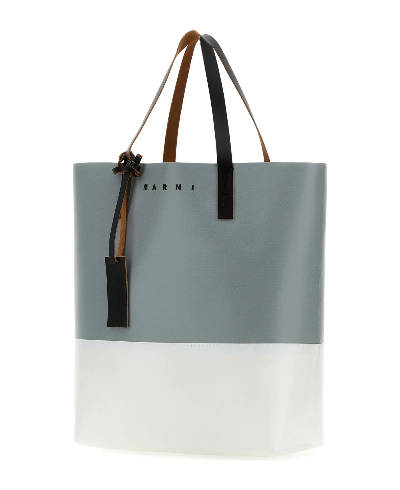 Marni Two-tone Pvc Tribeca Shopping Bag - Grey