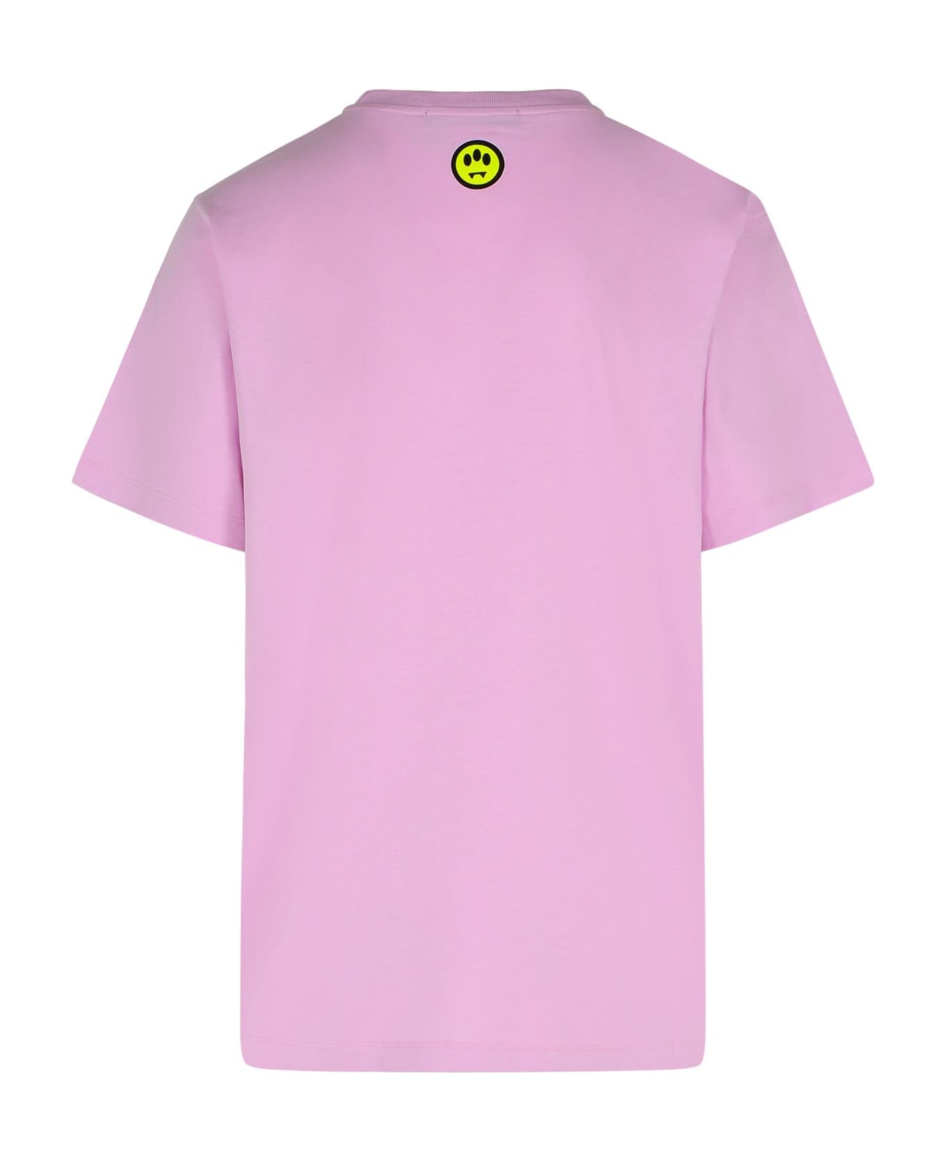 Barrow 'basic' Pink Cotton T-shirt - Liliac