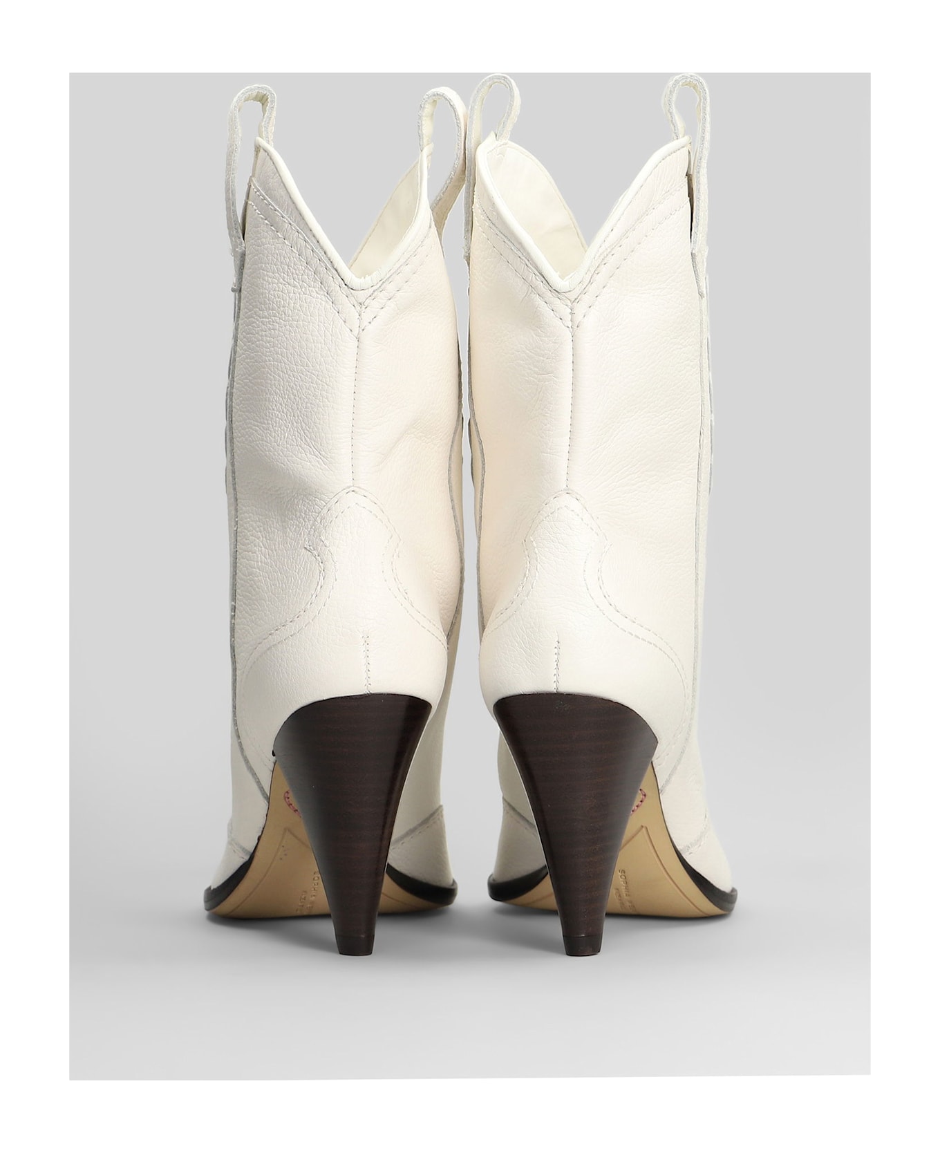 Sophia Webster Cherub Texan Ankle Boots In White Leather - white