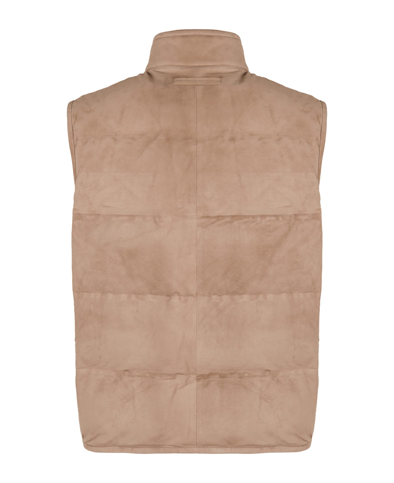 Zegna Full Zip Down Vest - Sand