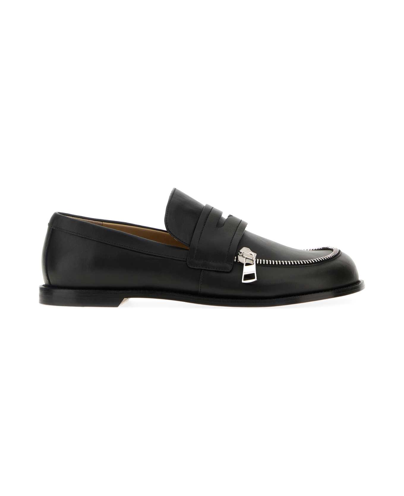 J.W. Anderson Black Leather Loafers - Black