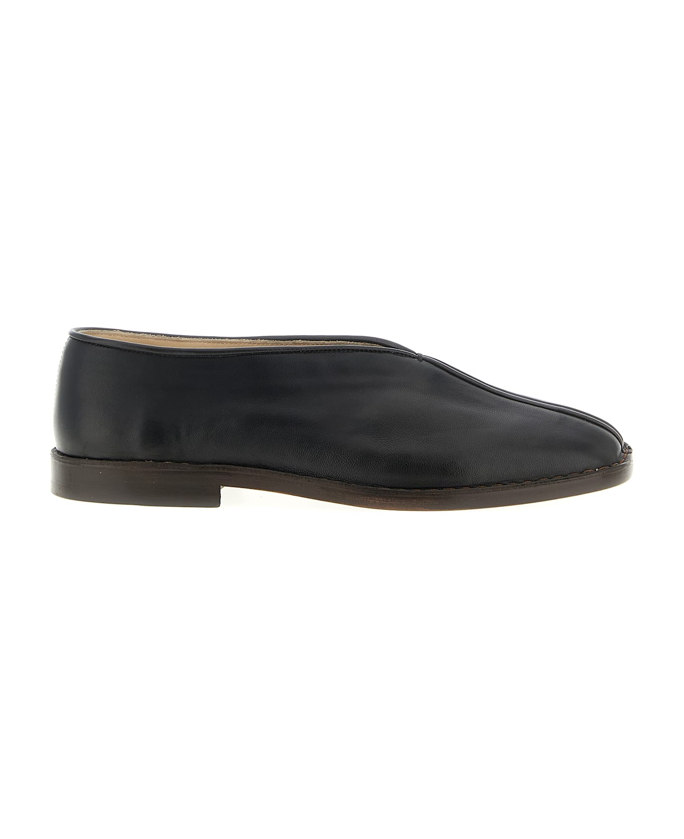Lemaire 
flat Piped
 Slippers - Black  