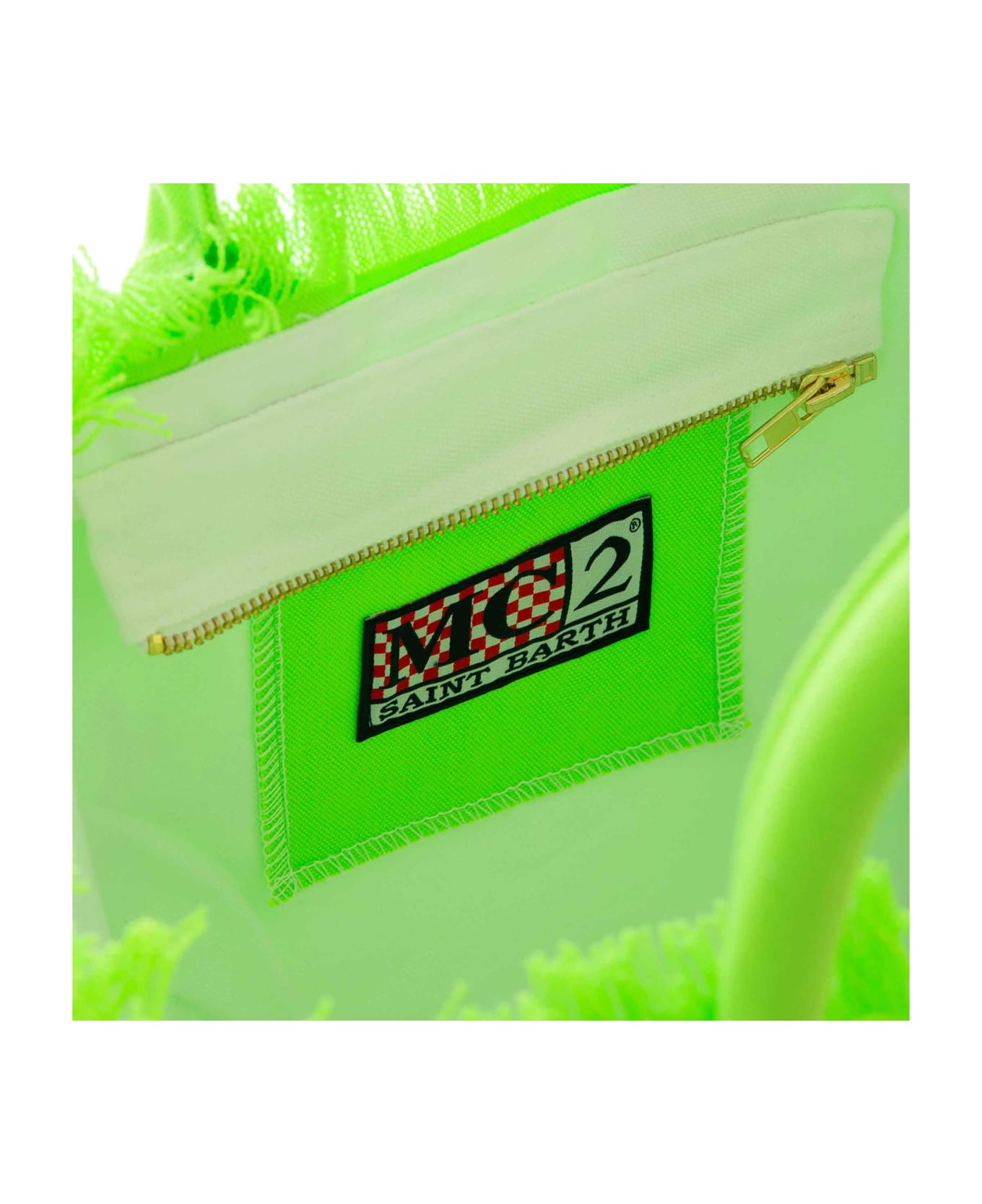 MC2 Saint Barth Colette Fluo Green Cotton Canvas Bag - GREEN