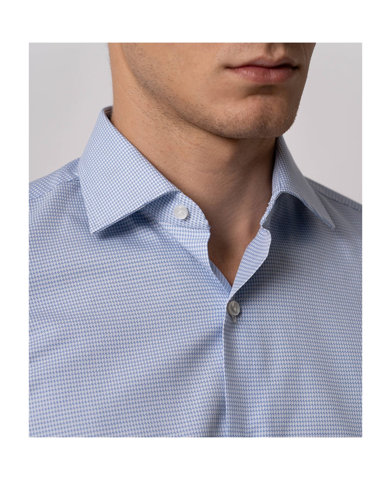 Larusmiani Handmade Shirt Mayfair Shirt - SkyBlue