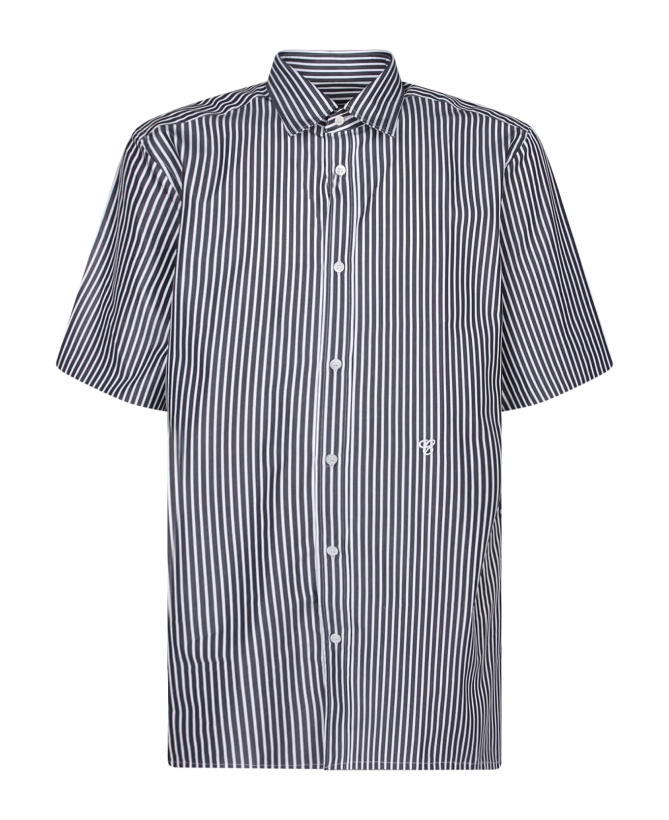 Maison Margiela Short-sleeved Stripe Shirt - White