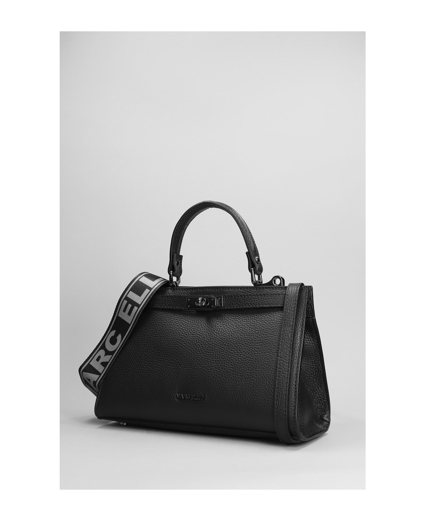 Marc Ellis Queen M Hand Bag In Black Leather - black