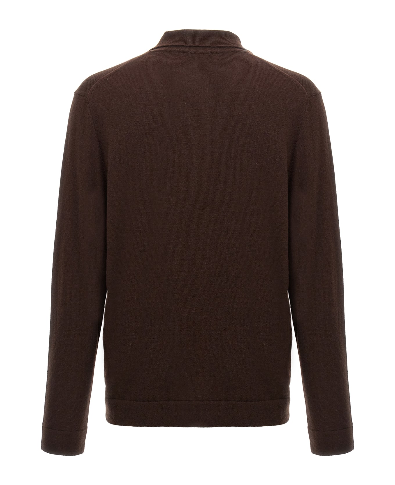 Zanone Cashmere Wool Polo Shirt - Brown