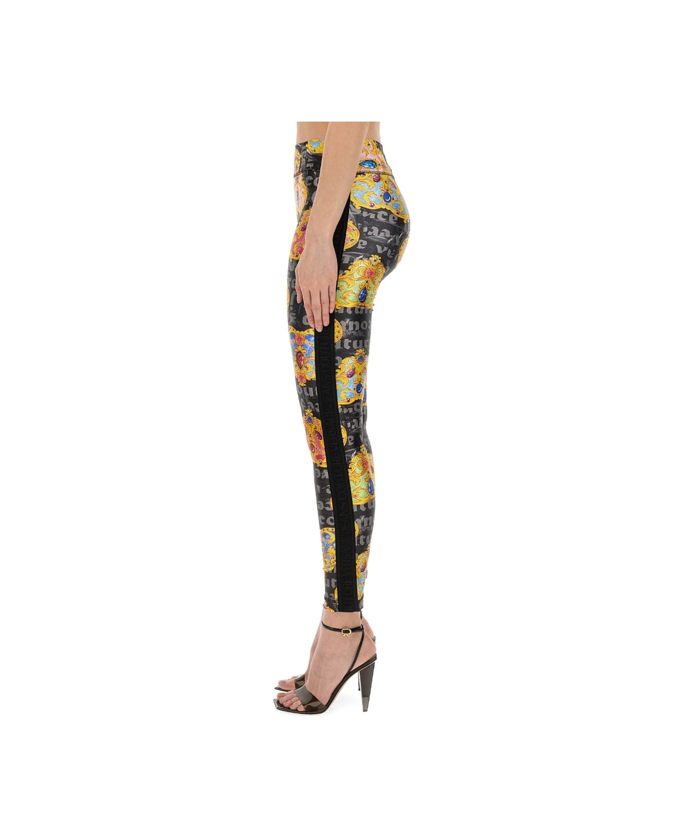 Versace Jeans Couture Leggings With Print - MULTICOLOR レギンス