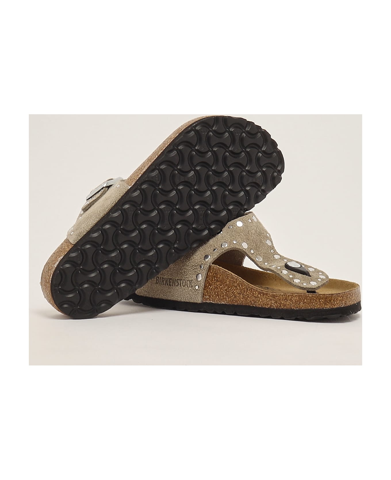 Birkenstock Gizeh Rivet Pelle Suede Sandal - TORTORA