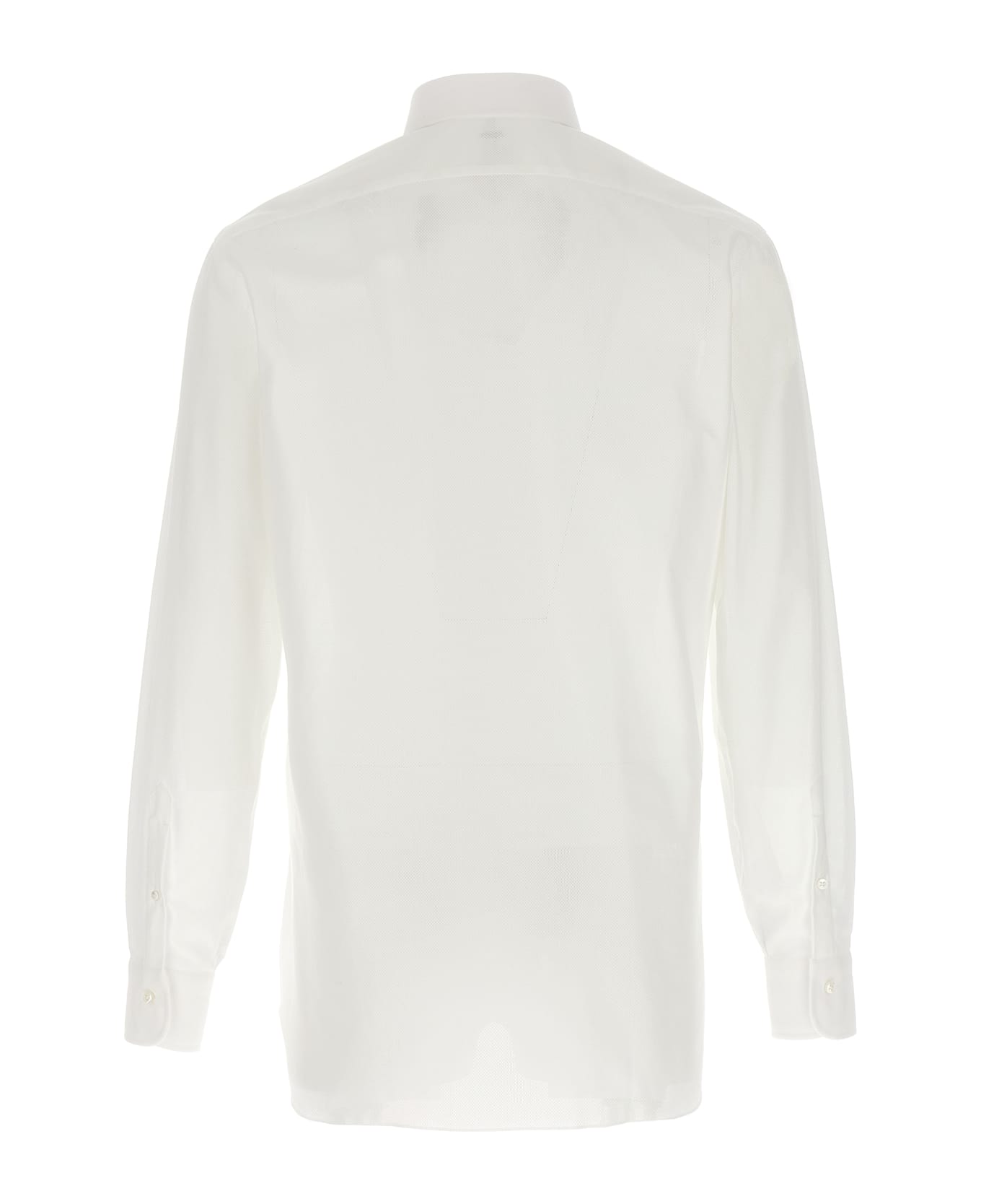 Barba Napoli Honeycomb Shirt - White