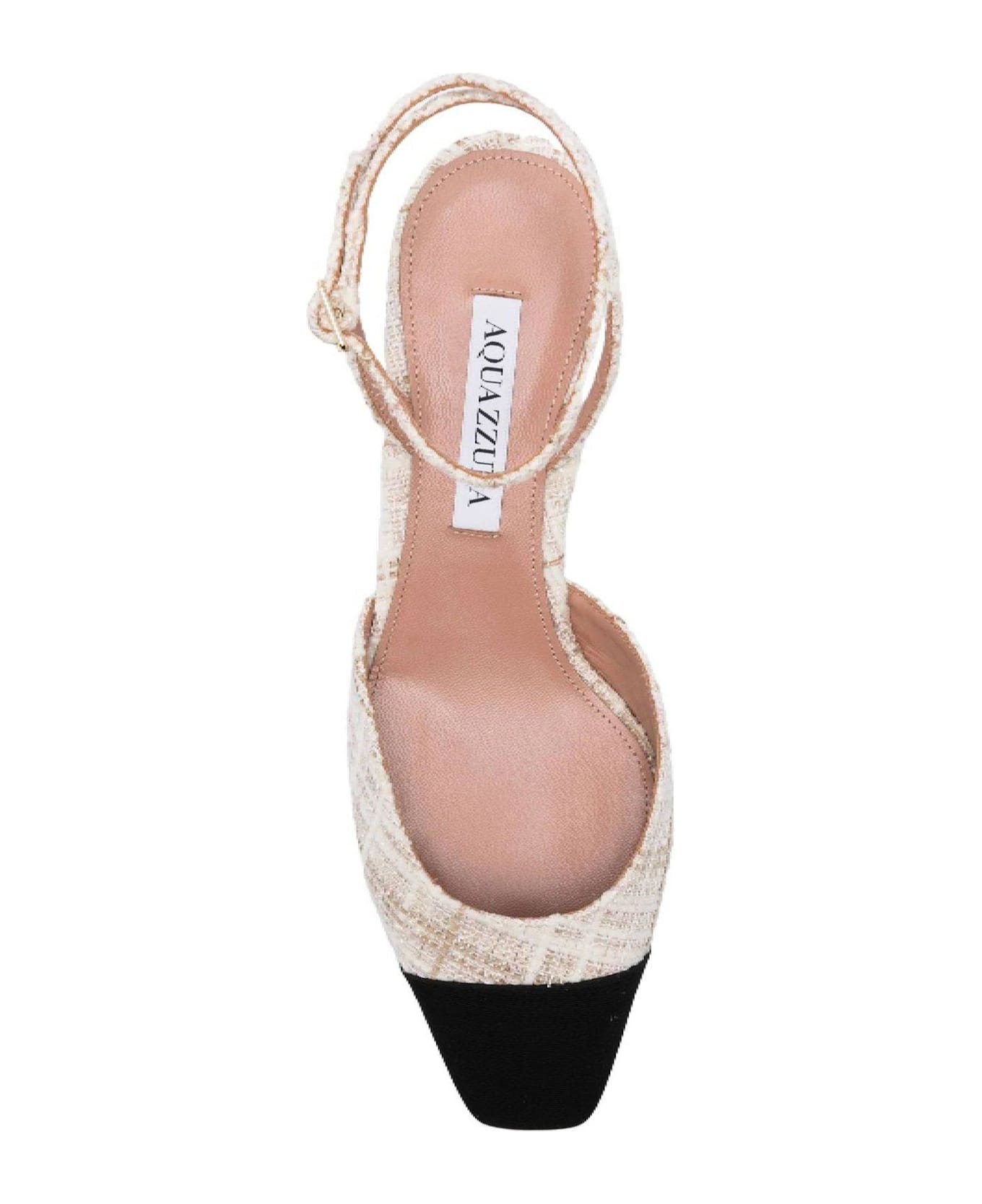 Aquazzura Two-toned Square Toe Pumps - WHITE/BLACK